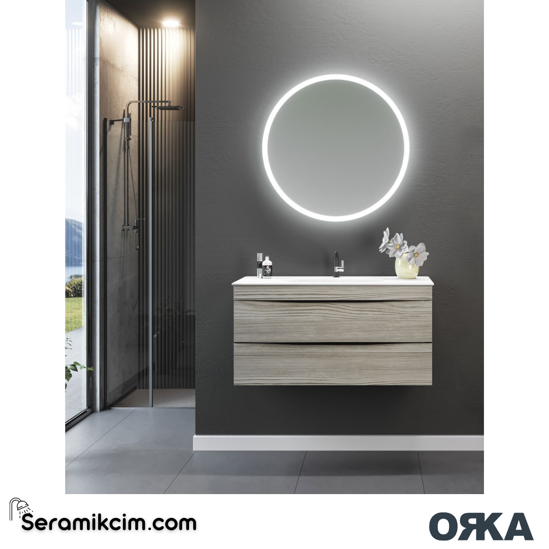 Orka Vento 100cm Banyo Dolabı Set Dublin - ORK272.100.01.TKM
