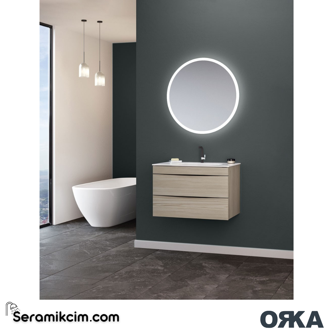 Orka Vento 80cm Banyo Dolabı Set Glassgow - ORK272.80.02.TKM