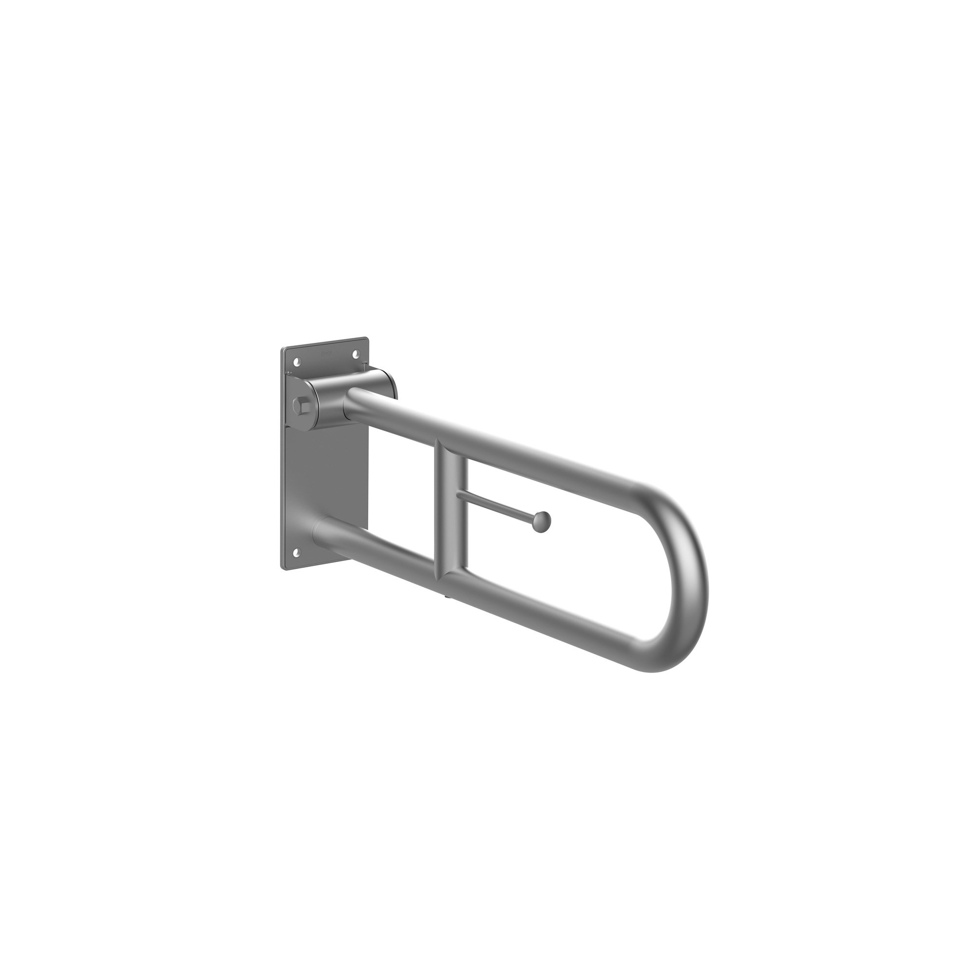 Roca Access Comfort Katlanabilir ve Tuvalet Kağıtlıklı Tutunma Barı, Saten Paslanmaz Çelik, 600 mm A816935002