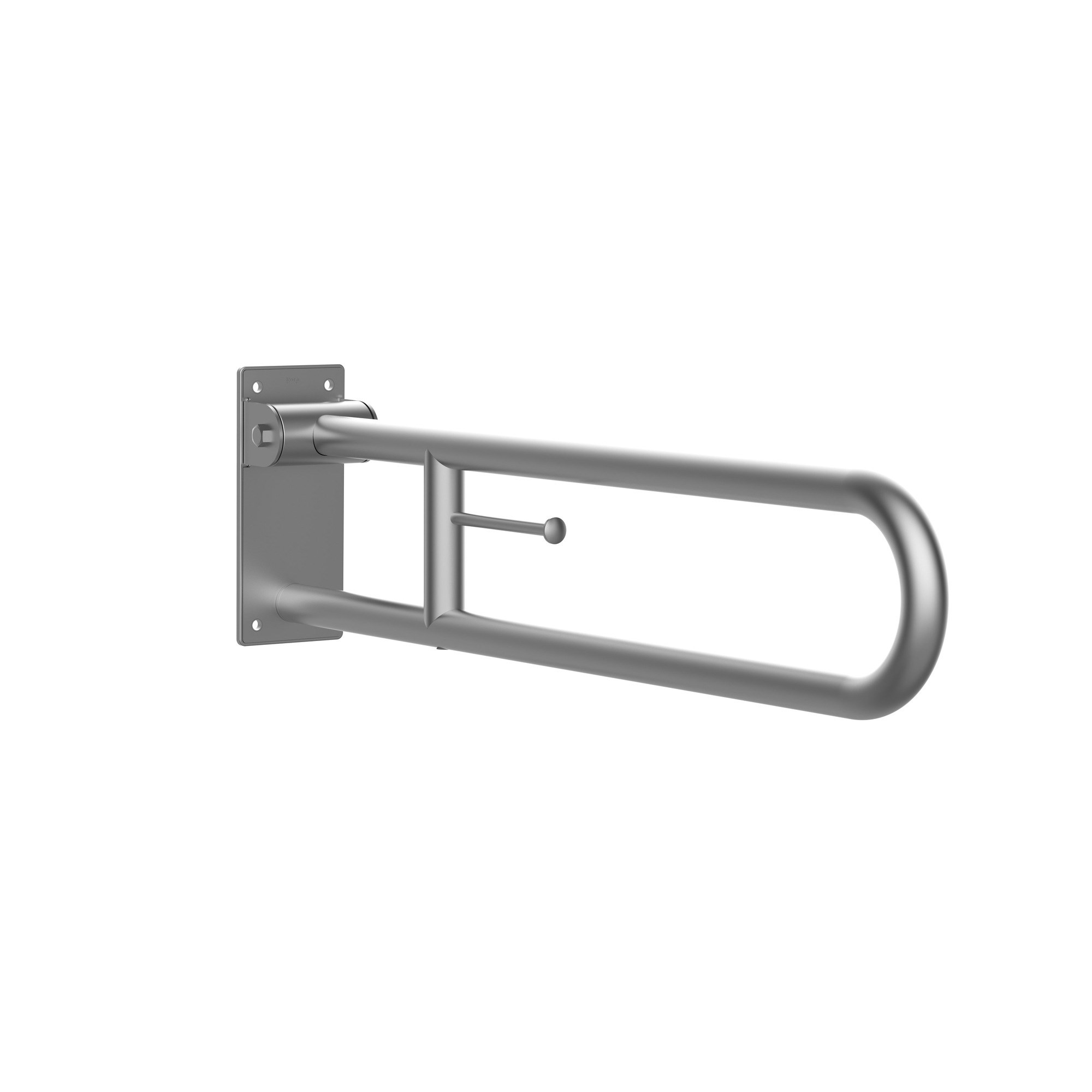 Roca Access Comfort Katlanabilir ve Tuvalet Kağıtlıklı Tutunma Barı, Saten Paslanmaz Çelik, 800 mm A816934002