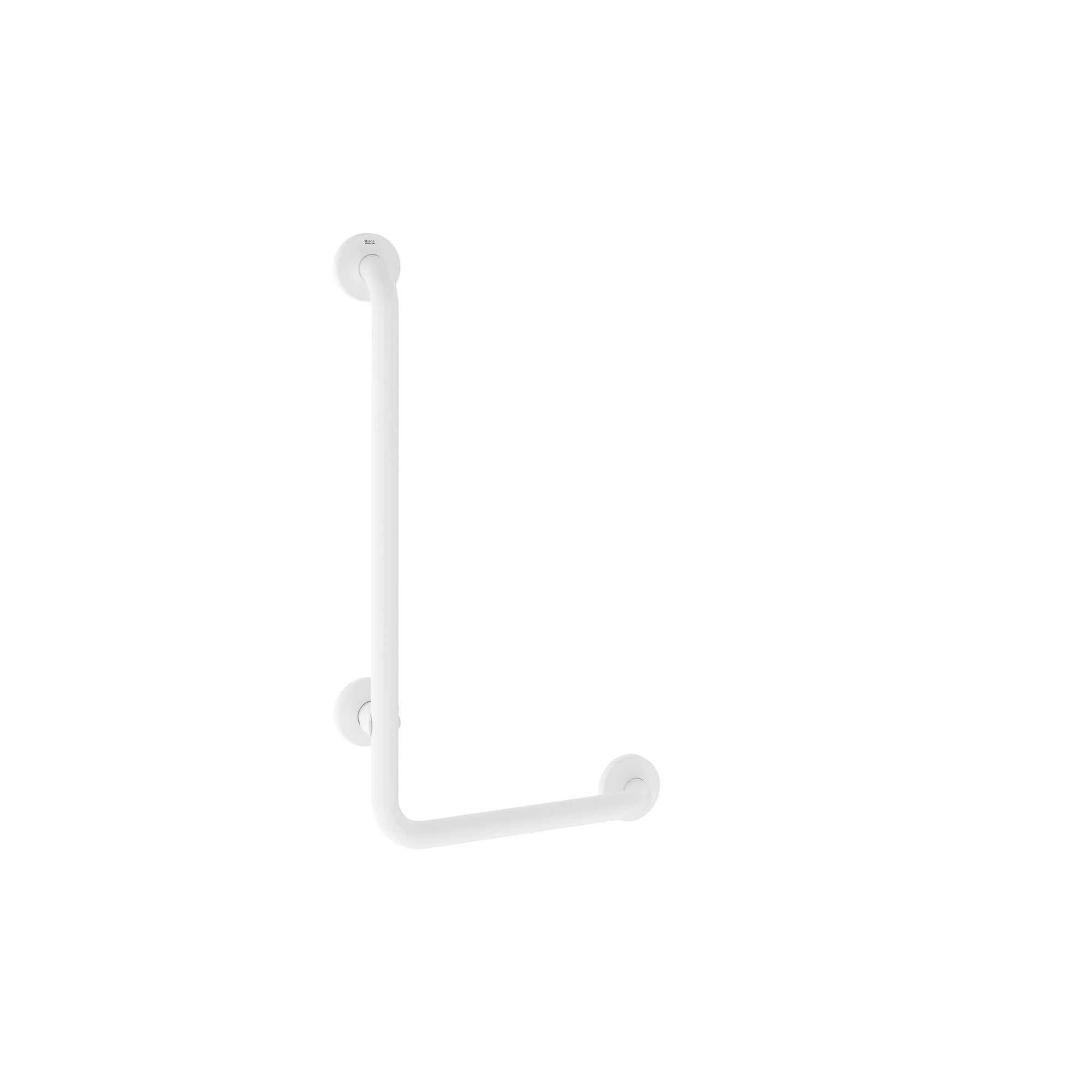Roca Access Pro 90° Tutunma Barı, Sol Tutuş, Beyaz Antibakteriyel Vinil A816983009