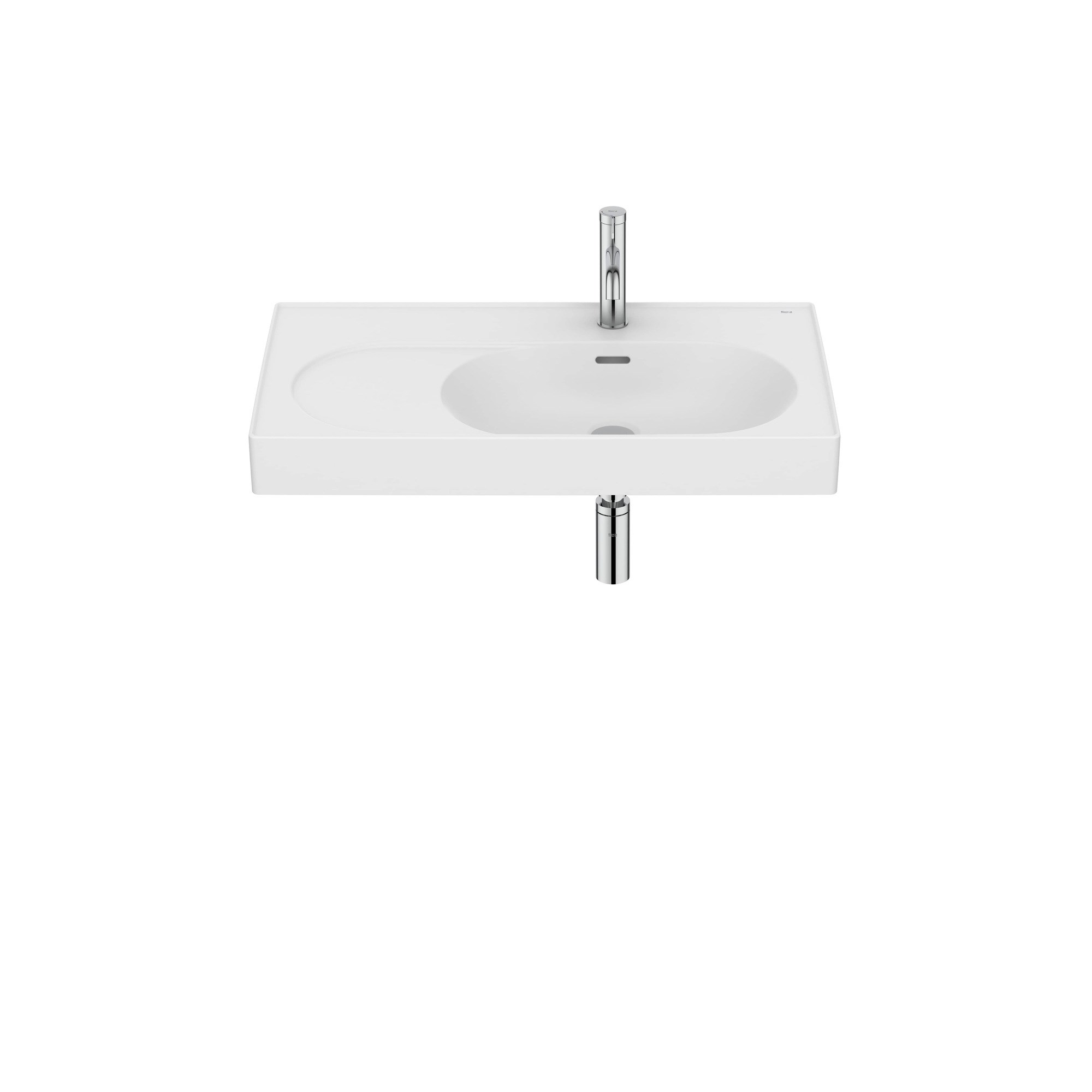 Roca Asymmetric Asma right-hand Fineceramic® basin A327744620