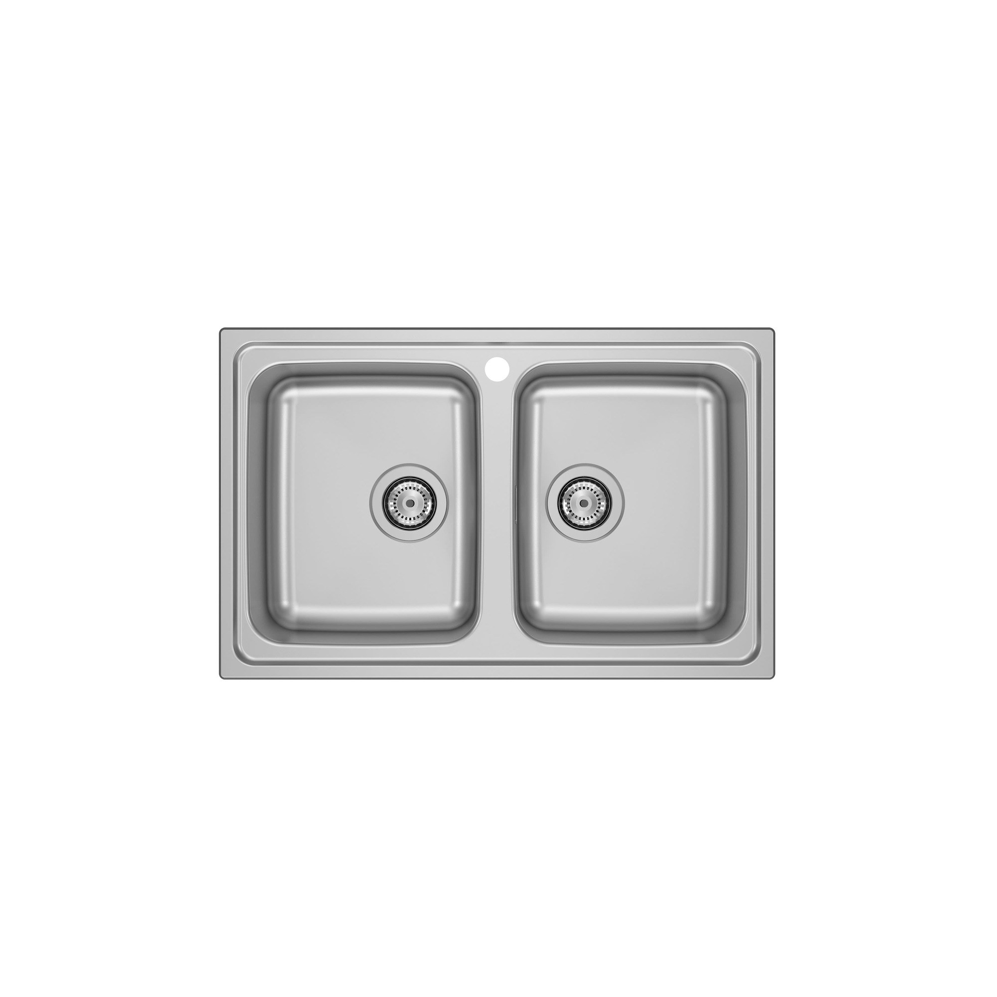 Roca Budapest Çift Gözlü Eviye Paslanmaz Çelik, 790x500 mm A870N20790