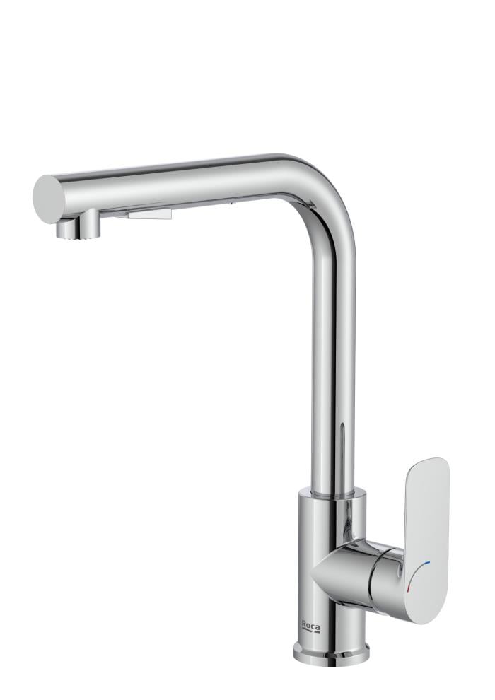 Roca Cala Döner Çıkış Uçlu Pull-Out Eviye Bataryası Krom, Cold Start A5A856EC00 - A5A856EC00