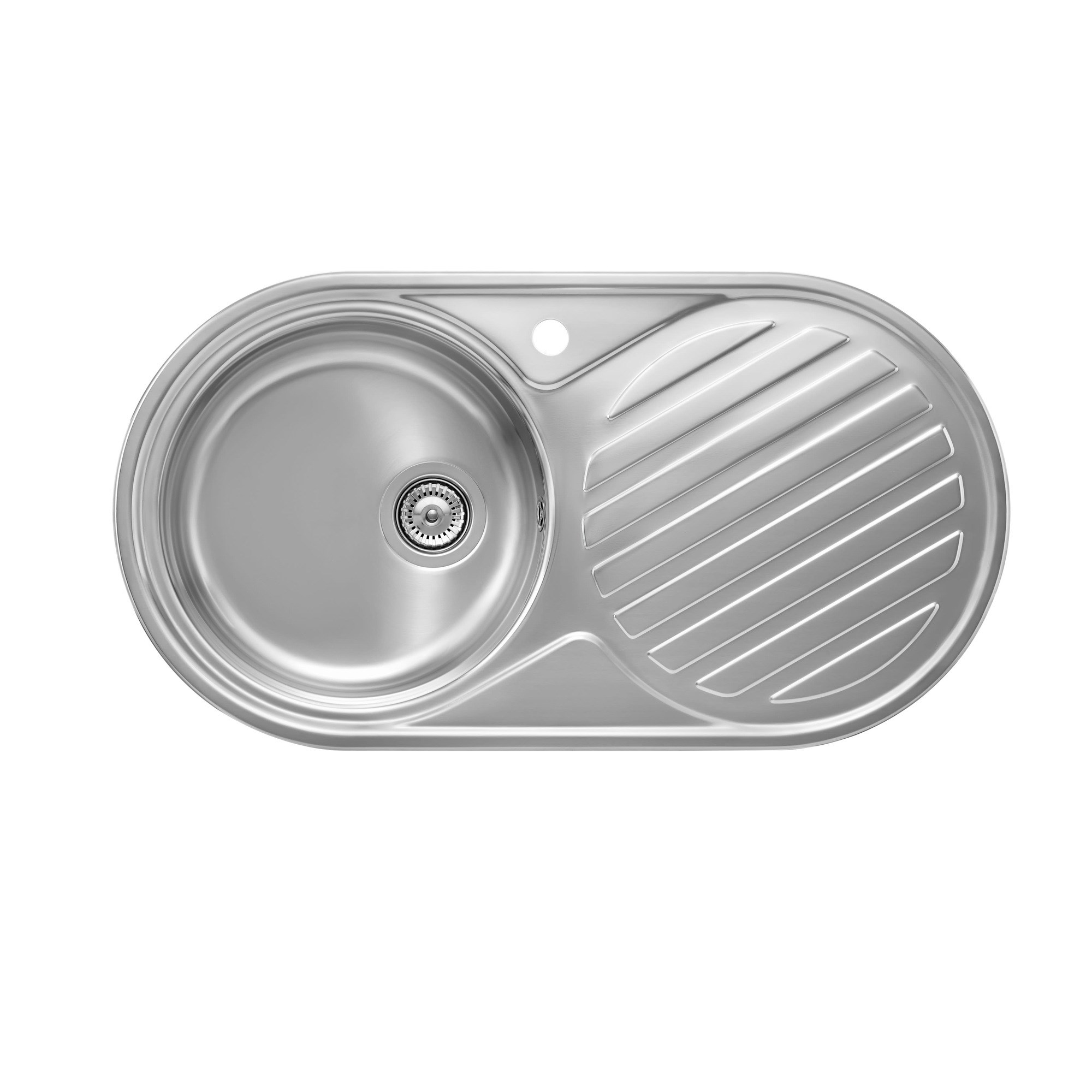 Roca Duo Tek Gözlü ve Sağdan Damlalıklı Paslanmaz Çelik Eviye, 900 x 480 mm A870930901