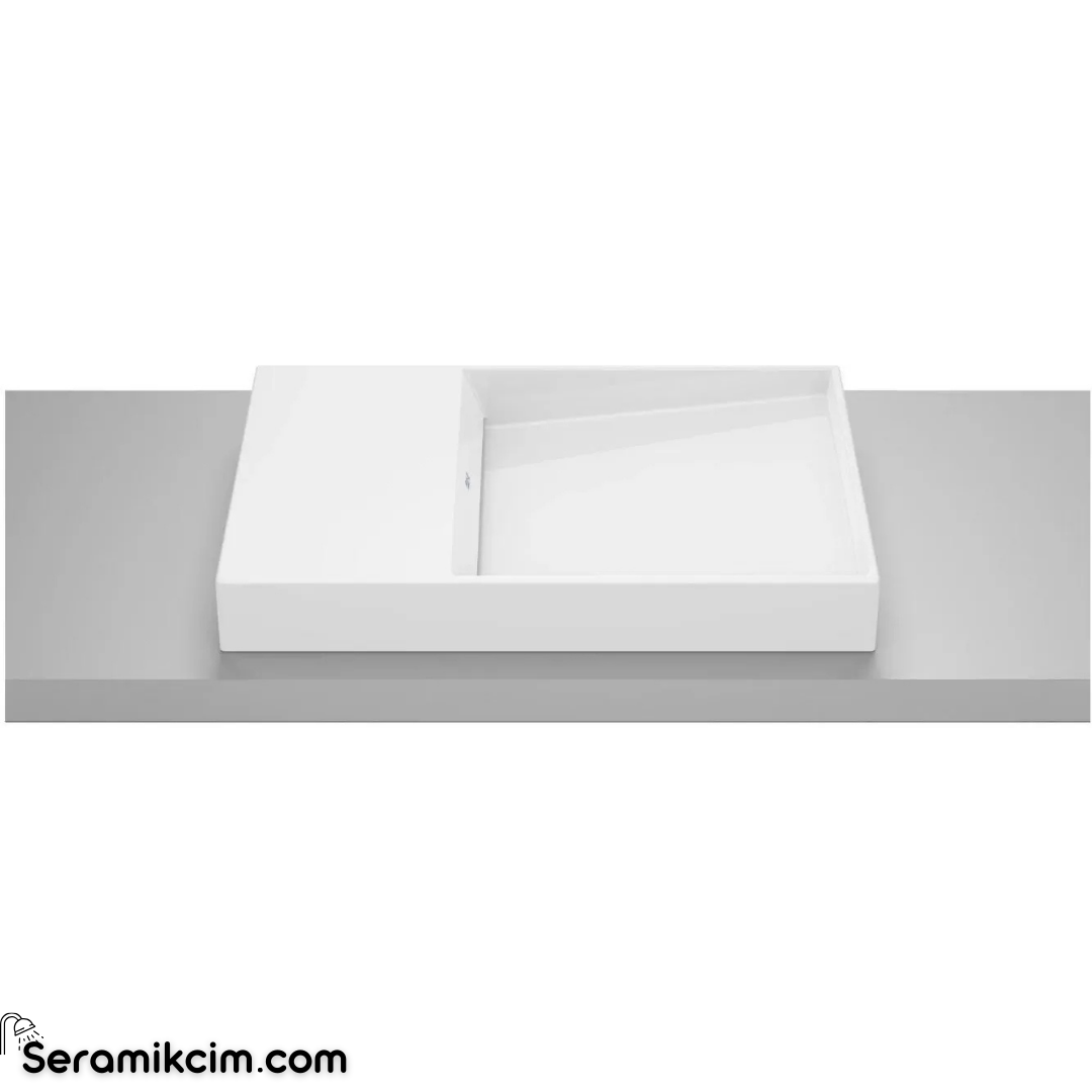 Roca In countertop ceramic basin without taphole. Beyaz A32727900B