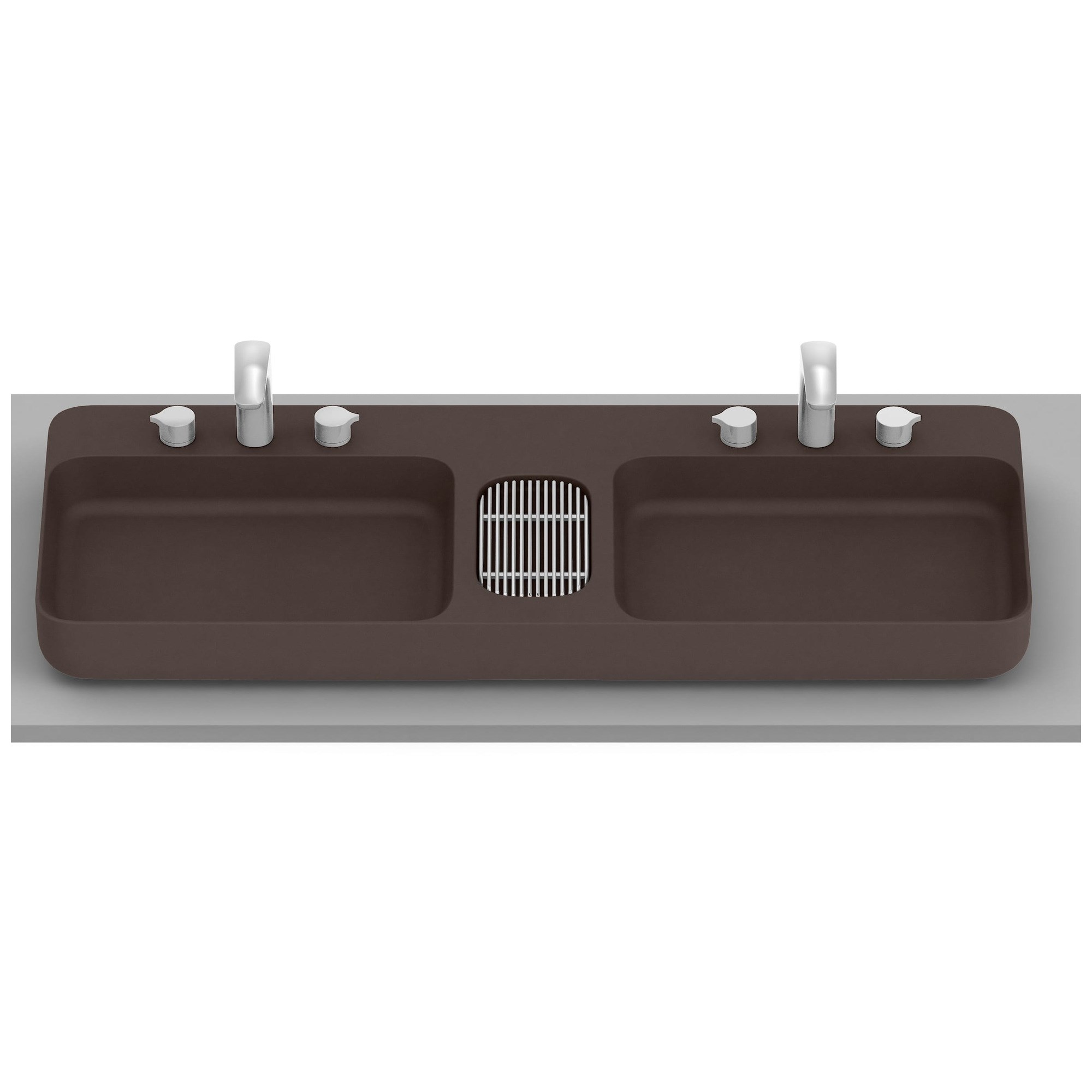 Roca Infinity Çift Hazneli Tezgah Üstü Lavabo Kahve 1100 x 420 mm A327271660