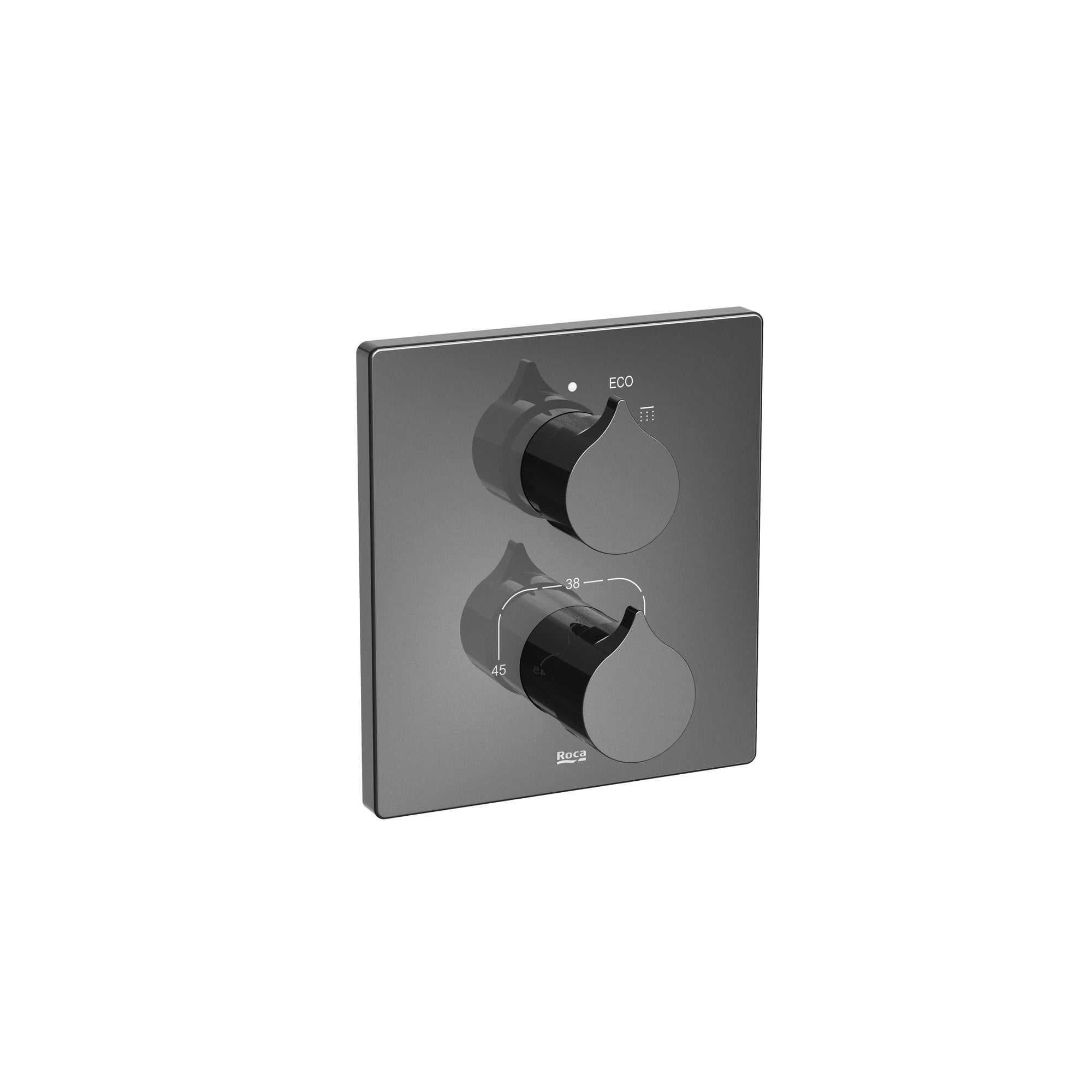 Roca Insignia Everlux Ankastre Termostatik Banyo Bataryası Titanyum Siyah (RocaBox ile çalışır A525869403) A5A2C3ACN0