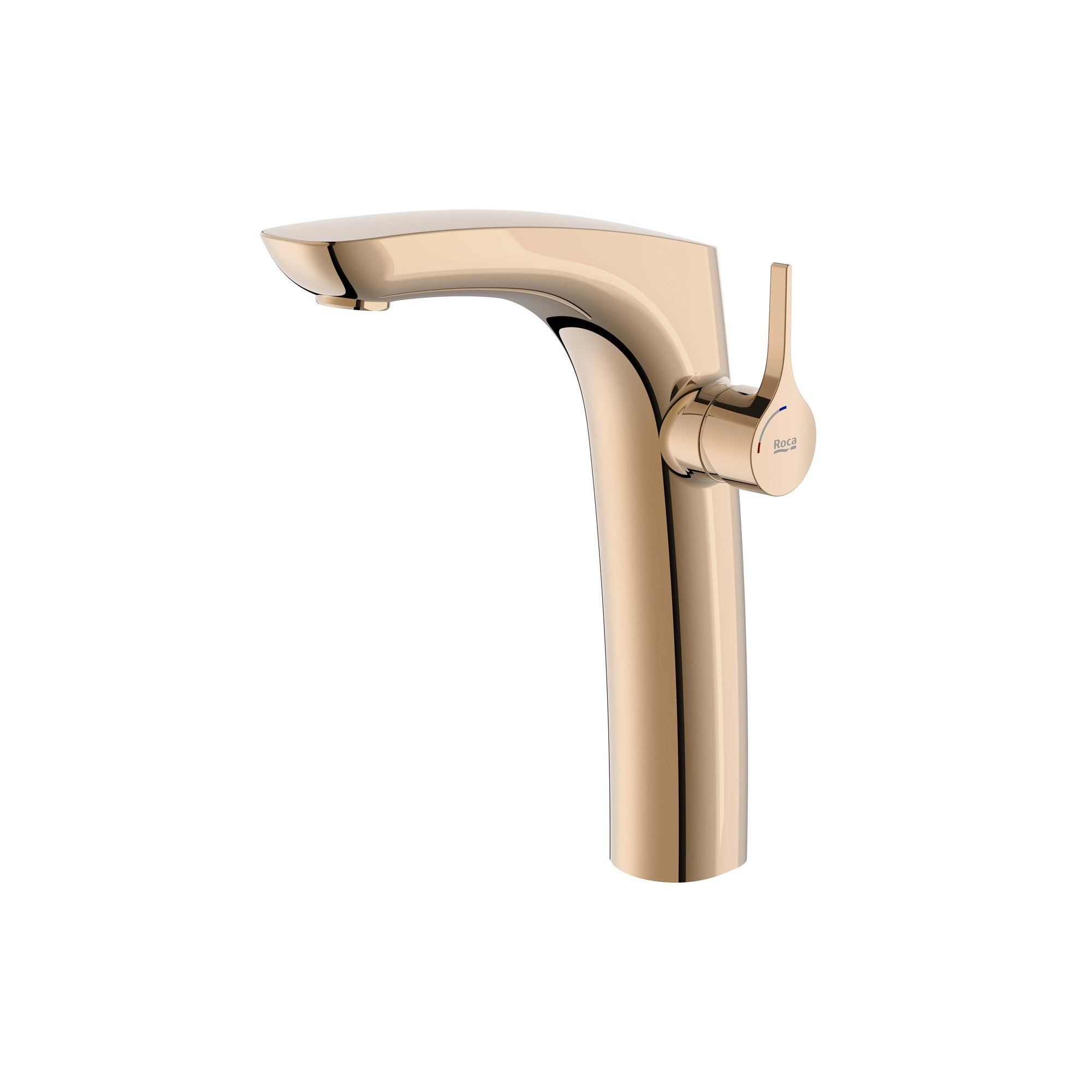 Roca Insignia Yüksek Lavabo Bataryası PVD Everlux Rose Gold, Cold Start, Click-Clack Sifonlu A5A3C3ARG0
