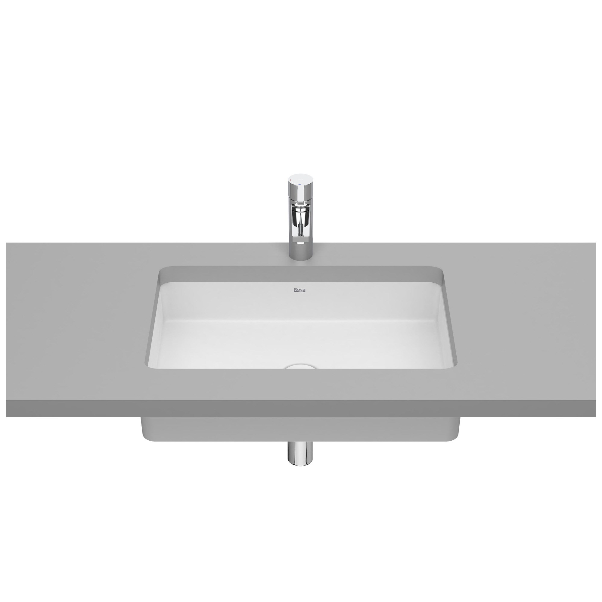 Roca Inspira FINECERAMIC® Tezgah Altı Lavabo Mat Beyaz 605 x 390 mm A327535620