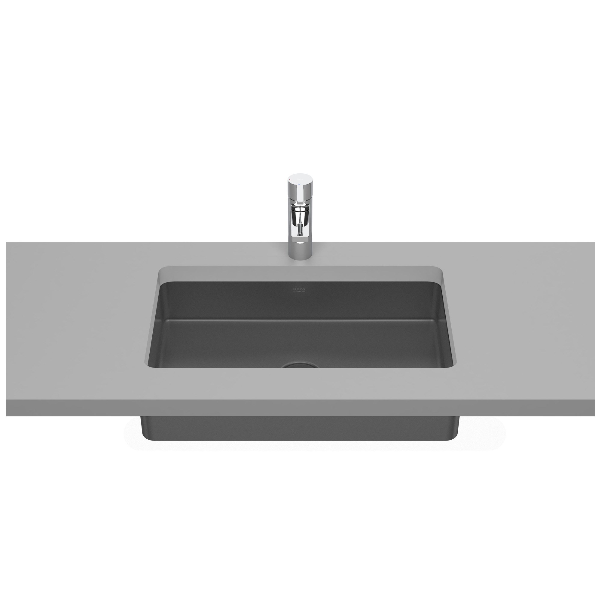 Roca Inspira FINECERAMIC® Tezgah Altı Lavabo Onyx (Mat Siyah) 605 x 390 mm A327535640