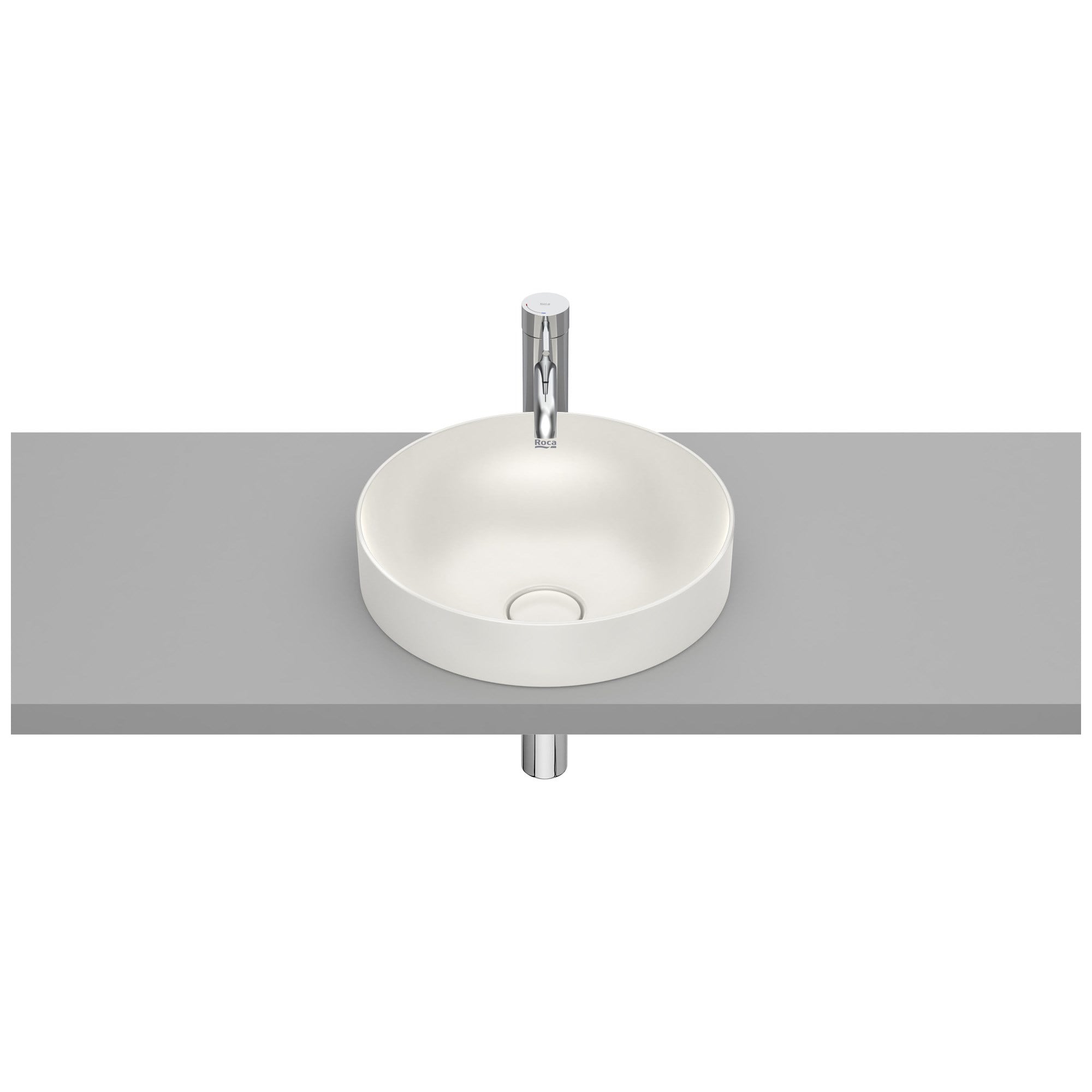 Roca Inspira Round FINECERAMIC® Tezgah Üstü Gömme Lavabo Bej ø 370 mm A32752R650