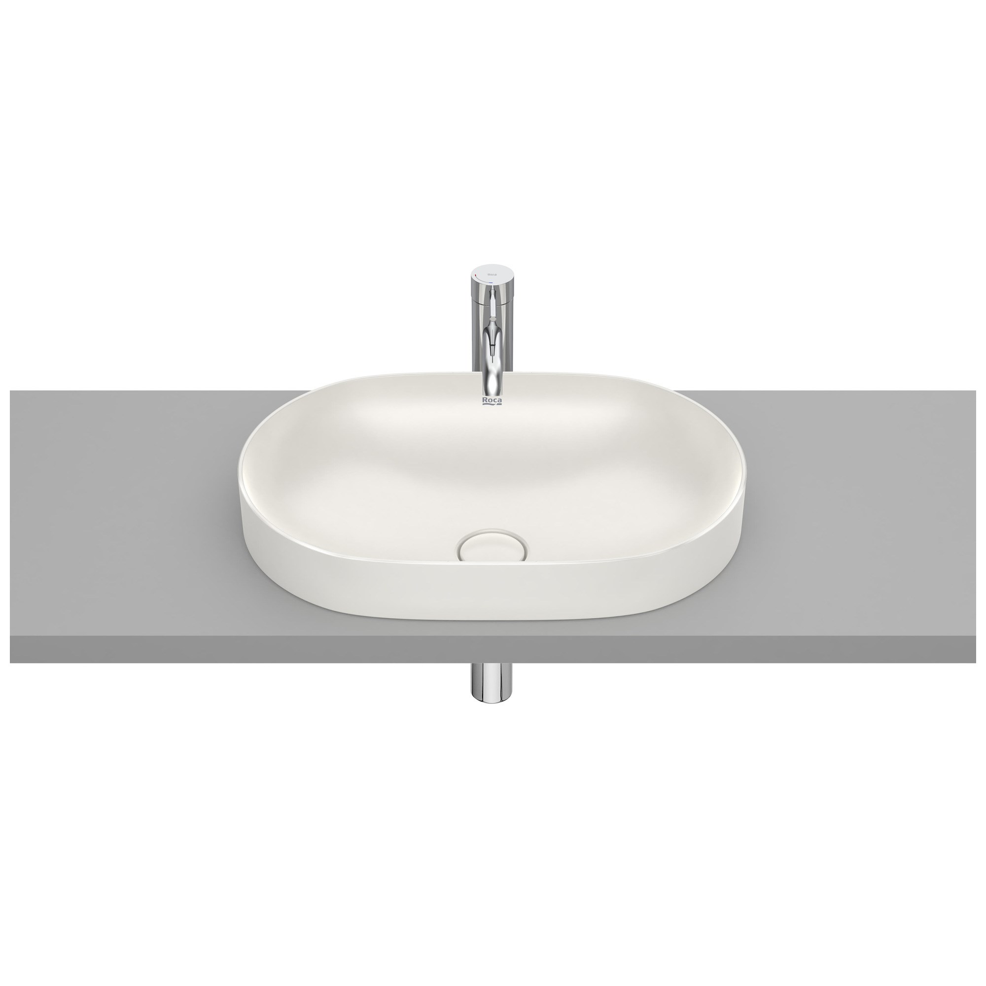 Roca Inspira Round FINECERAMIC® Tezgah Üstü Gömme Lavabo Bej ø 550 mm A327527650