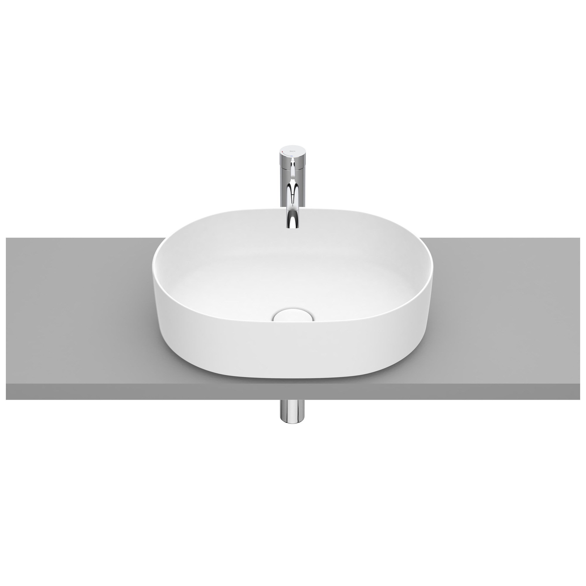 Roca Inspira Round FINECERAMIC® Tezgah Üstü Lavabo Mat Beyaz ø 500 mm A327520620