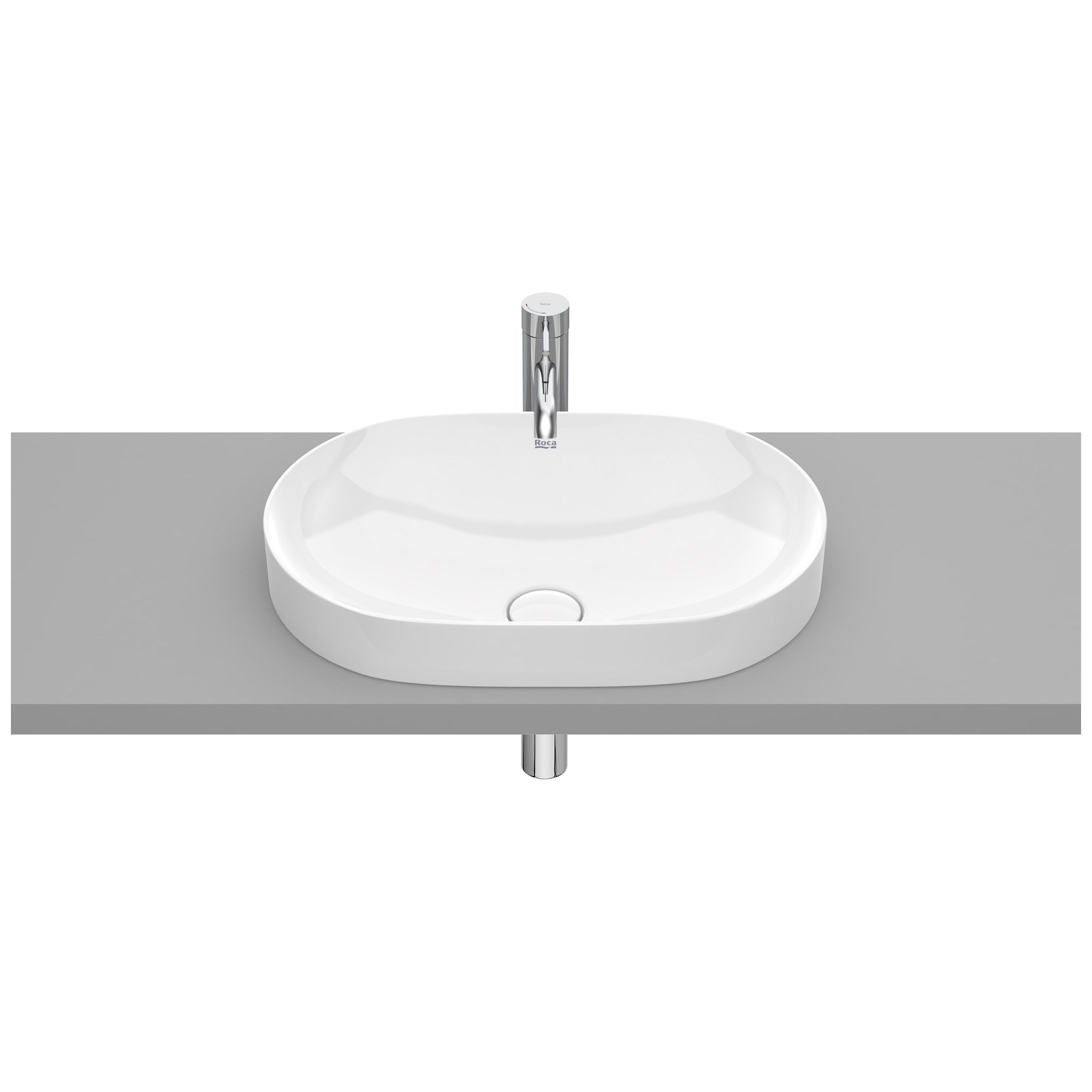 Roca Inspira Round FINECERAMIC® Tezgah Üstü Gömme Lavabo Beyaz ø 550 mm A327527000
