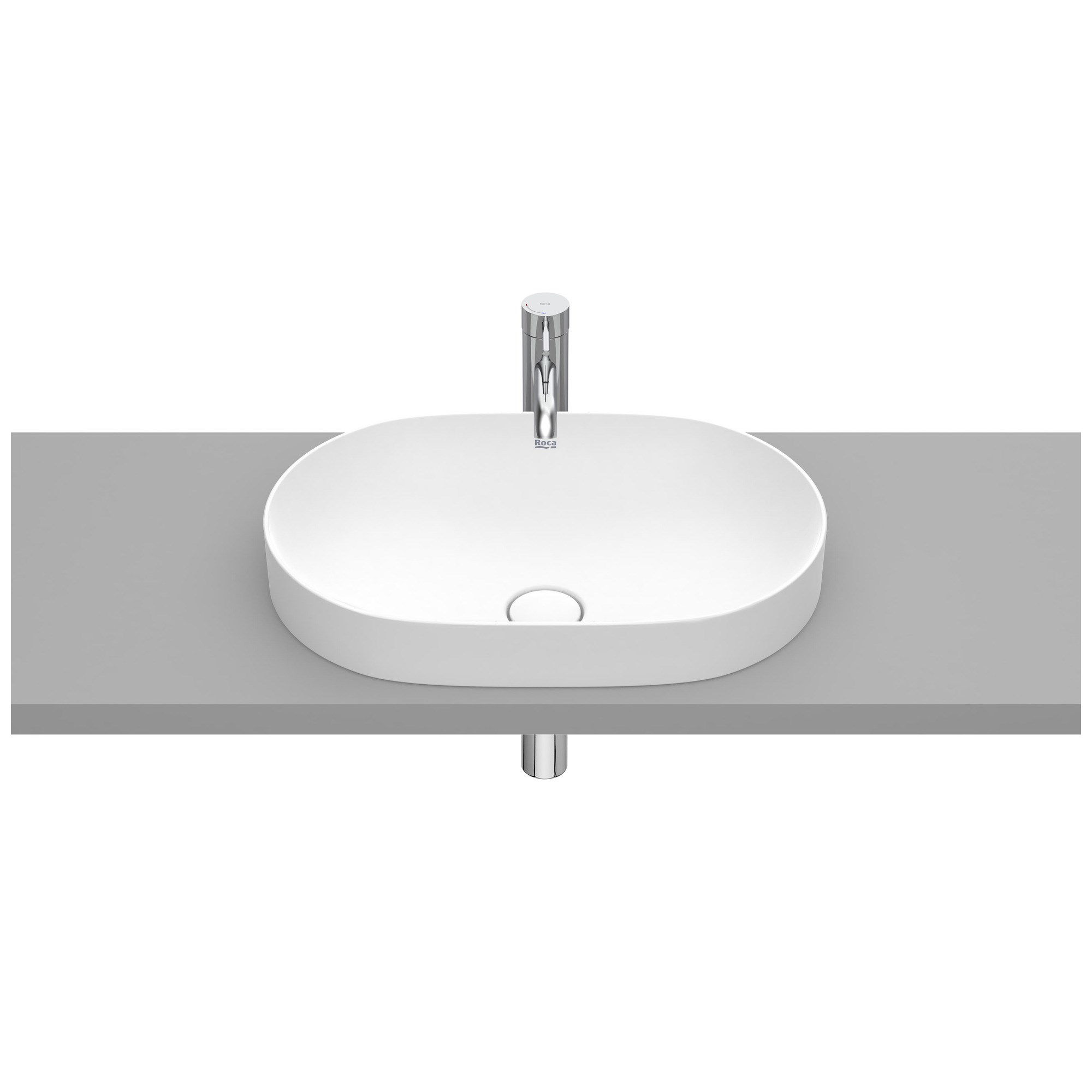 Roca Inspira Round FINECERAMIC® Tezgah Üstü Gömme Lavabo Mat Beyaz ø 550 mm A327527620