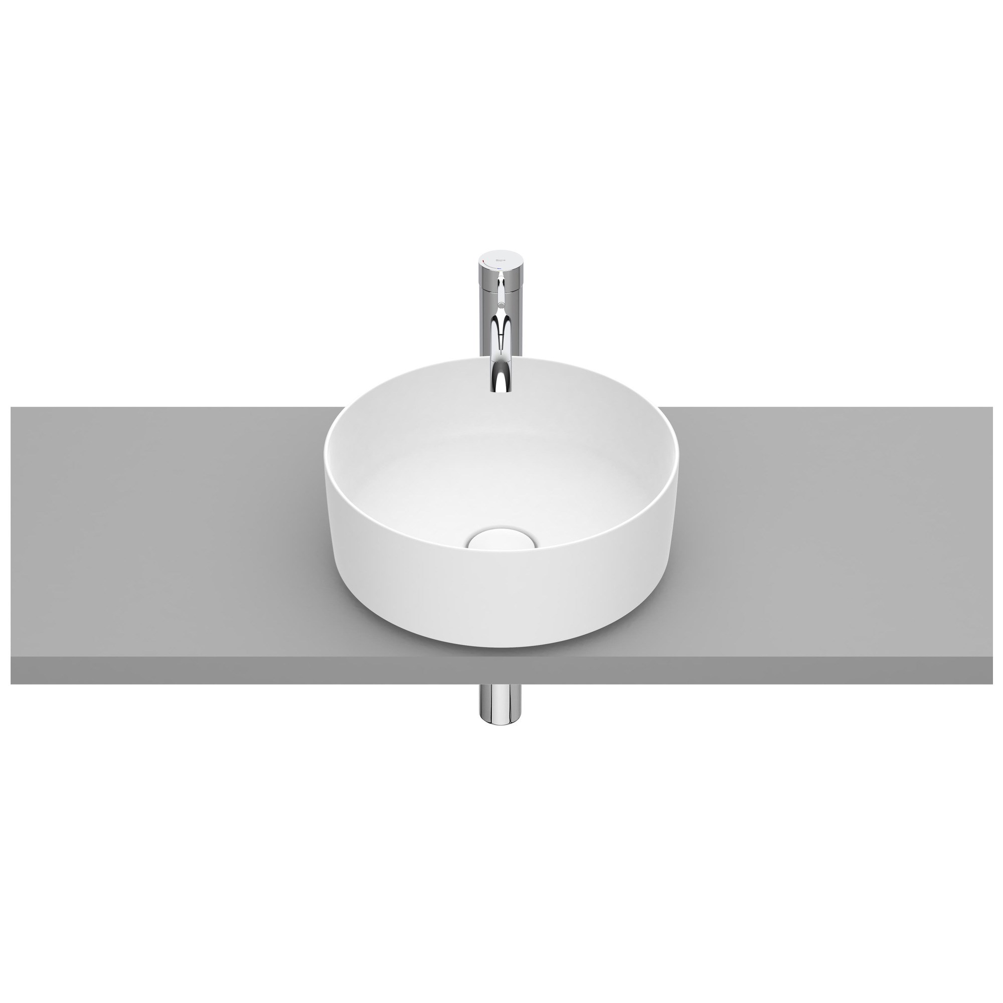 Roca Inspira Round FINECERAMIC® Tezgah Üstü Lavabo Mat Beyaz ø 370 mm A327523620