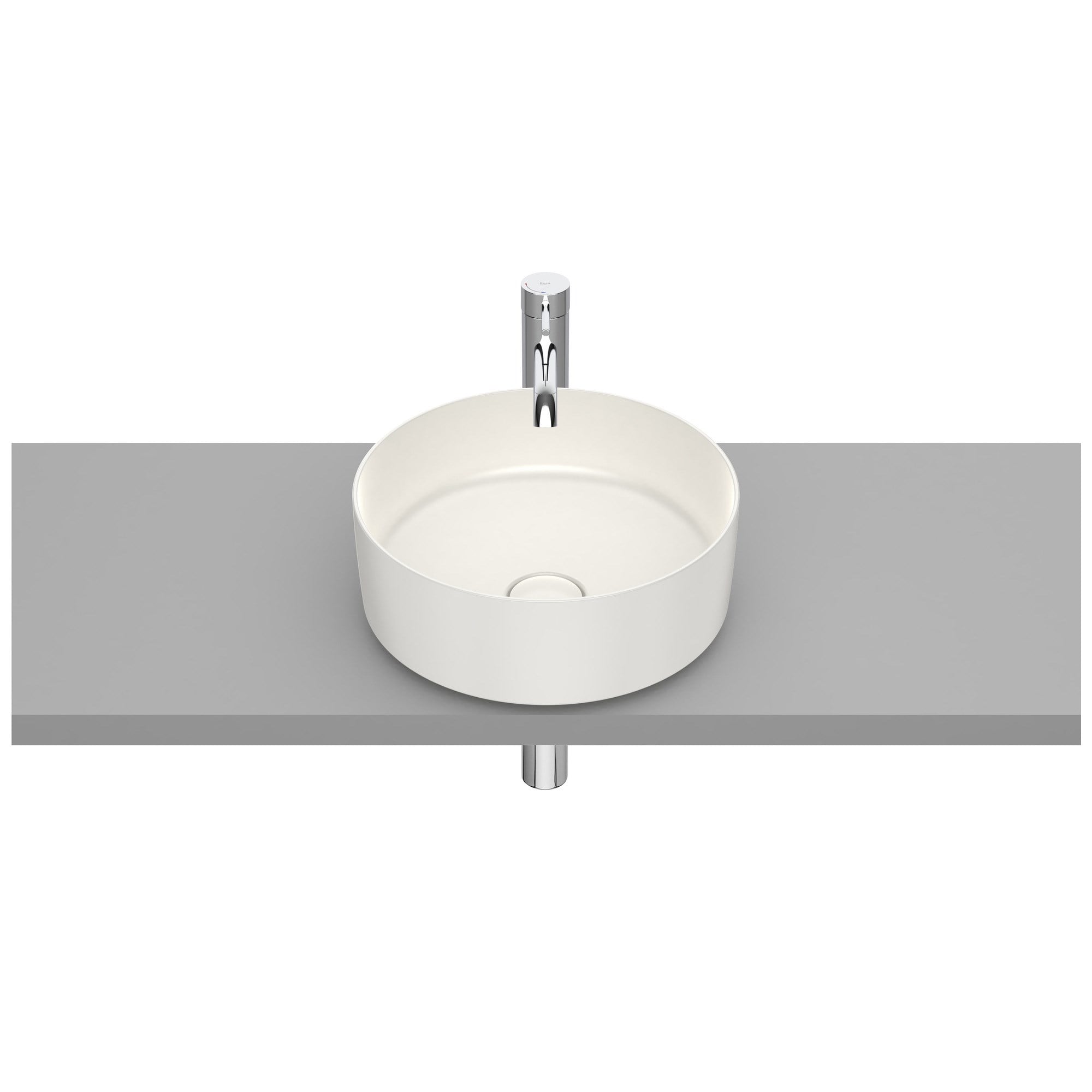 Roca Inspira Round FINECERAMIC® Tezgah Üstü Lavabo Bej ø 370 mm A327523650