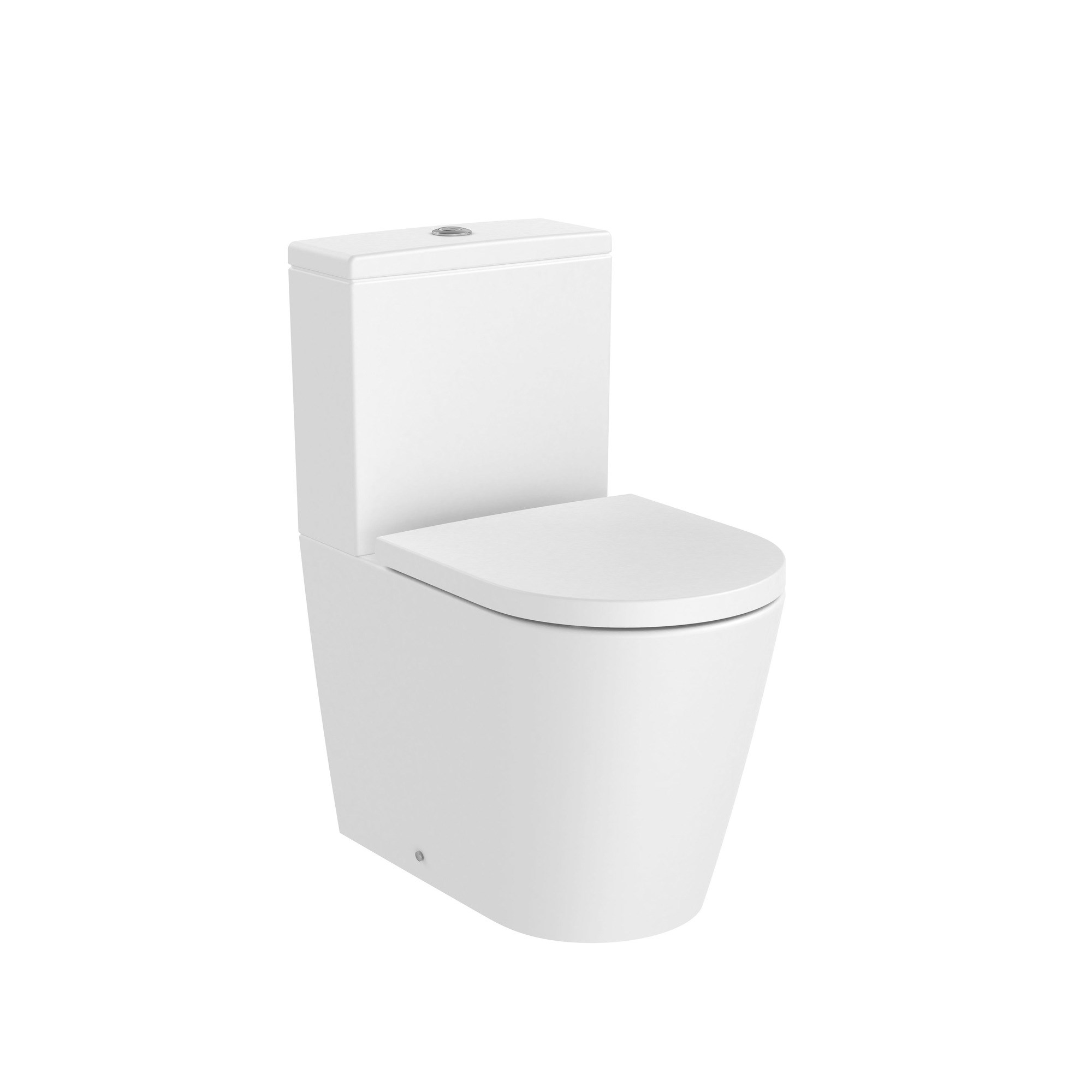 Roca Inspira Round Kompakt Yerden Klozet, Mat Beyaz, 600 mm, Kanalsız, Çift Çıkışlı A342529620