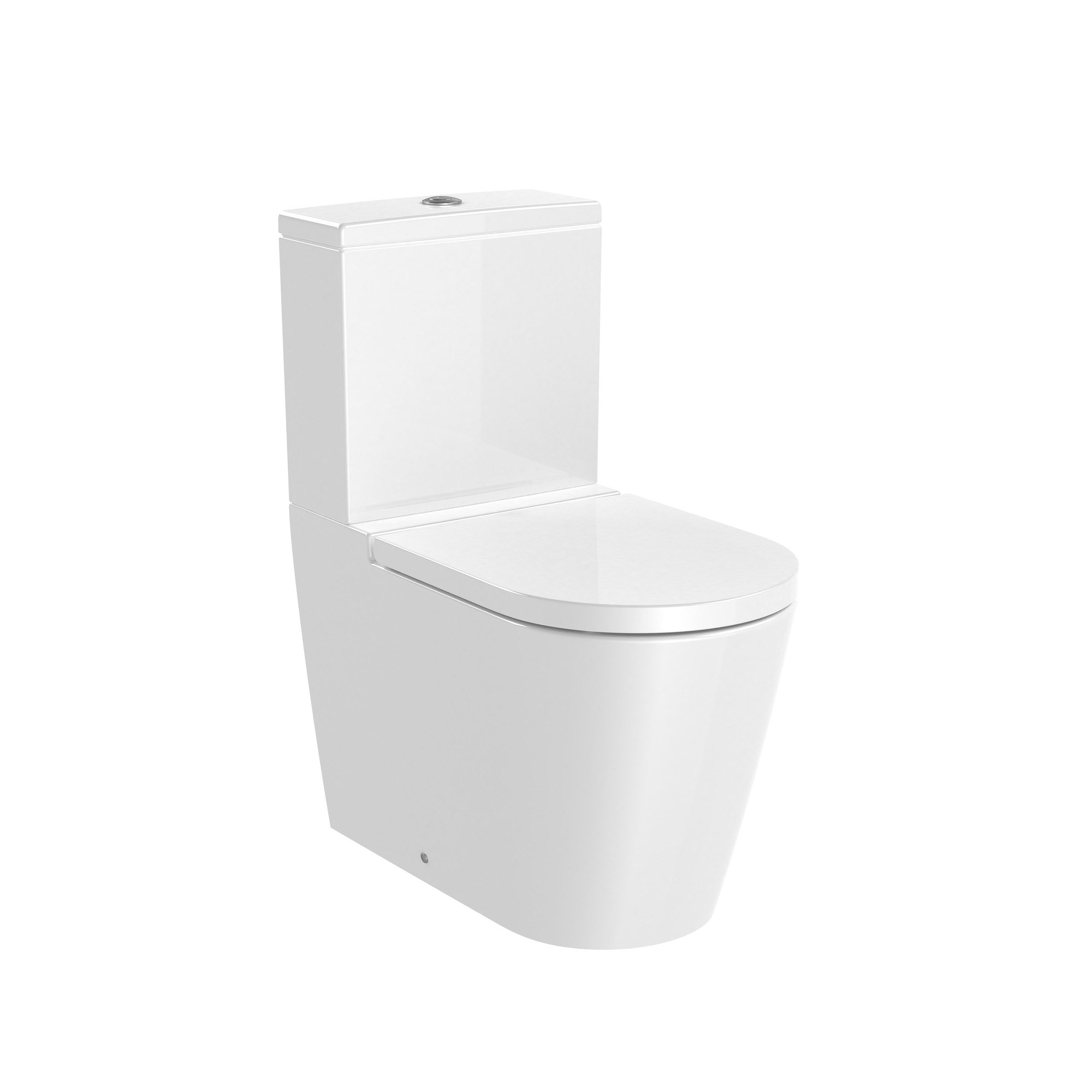 Roca Inspira Round Yerden Klozet Beyaz, 645 mm, Kanalsız, Çift Çıkışlı A342526000