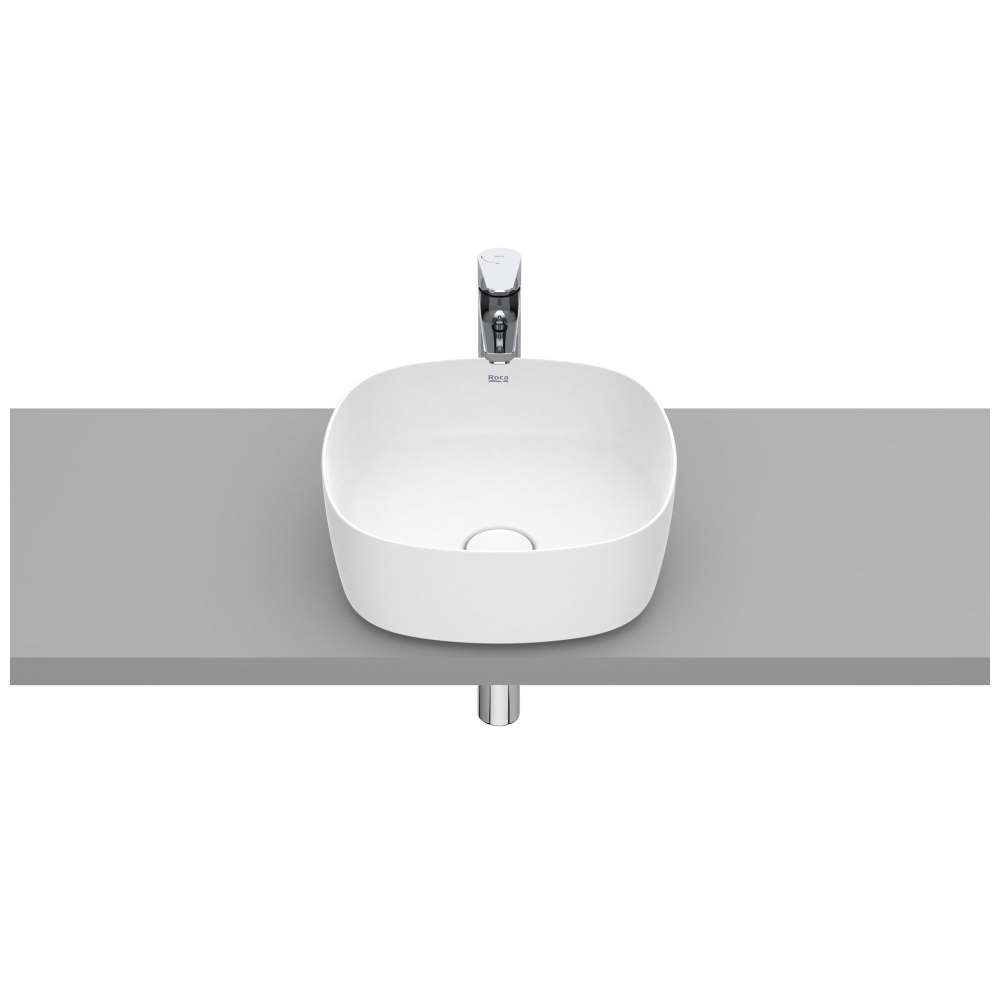 Roca Inspira Soft FINECERAMIC® Tezgah Üstü Lavabo Mat Beyaz 370 x 370 mm A327502620
