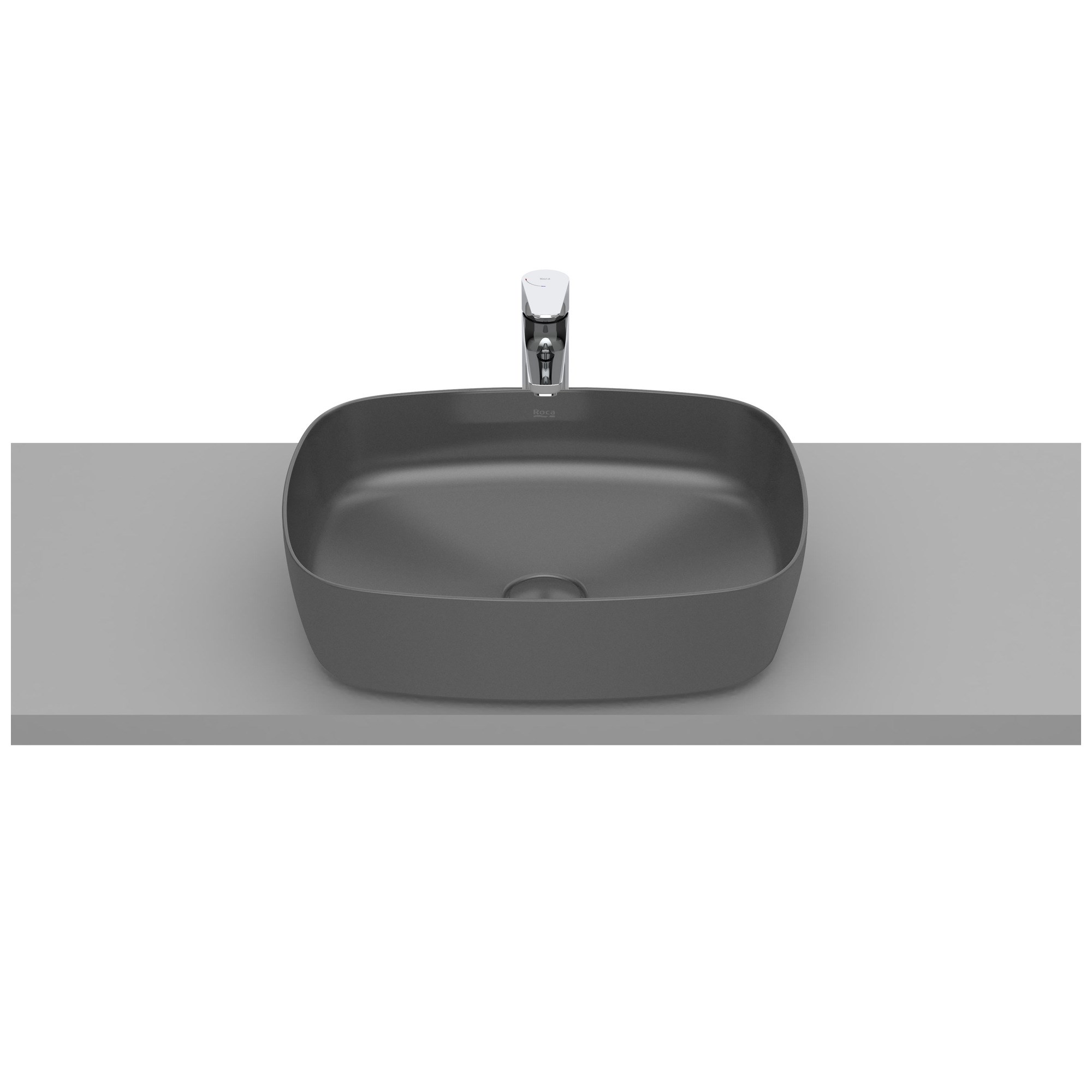 Roca Inspira Soft FINECERAMIC® Tezgah Üstü Lavabo Onyx (Mat Siyah) 500 x 370 mm A327500640