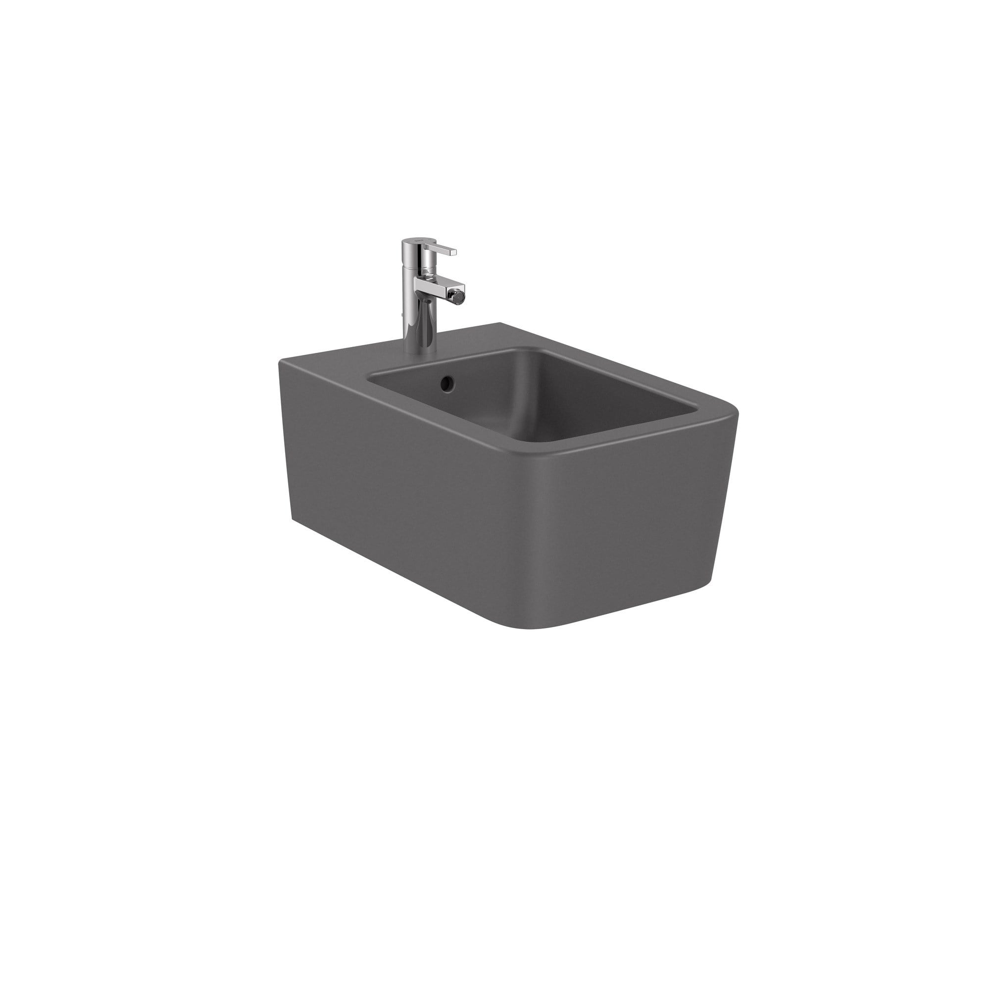 Roca Inspira Square Asma Bide, Onyx (Mat Siyah), 560 mm, Tek Batarya Delikli A357535640