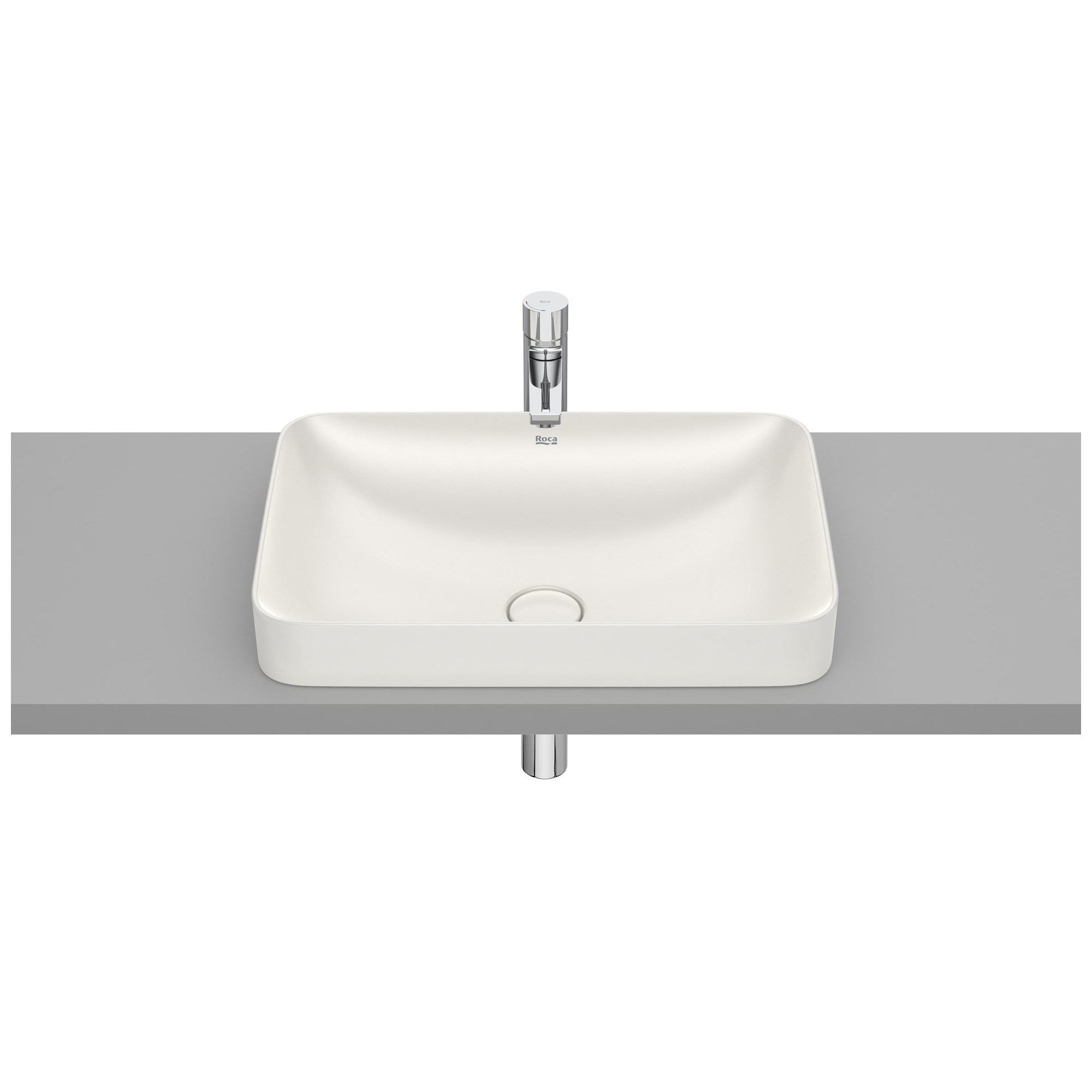 Roca Inspira Square FINECERAMIC® Tezgah Üstü Gömme Lavabo Bej 550 x 370 mm A327534650