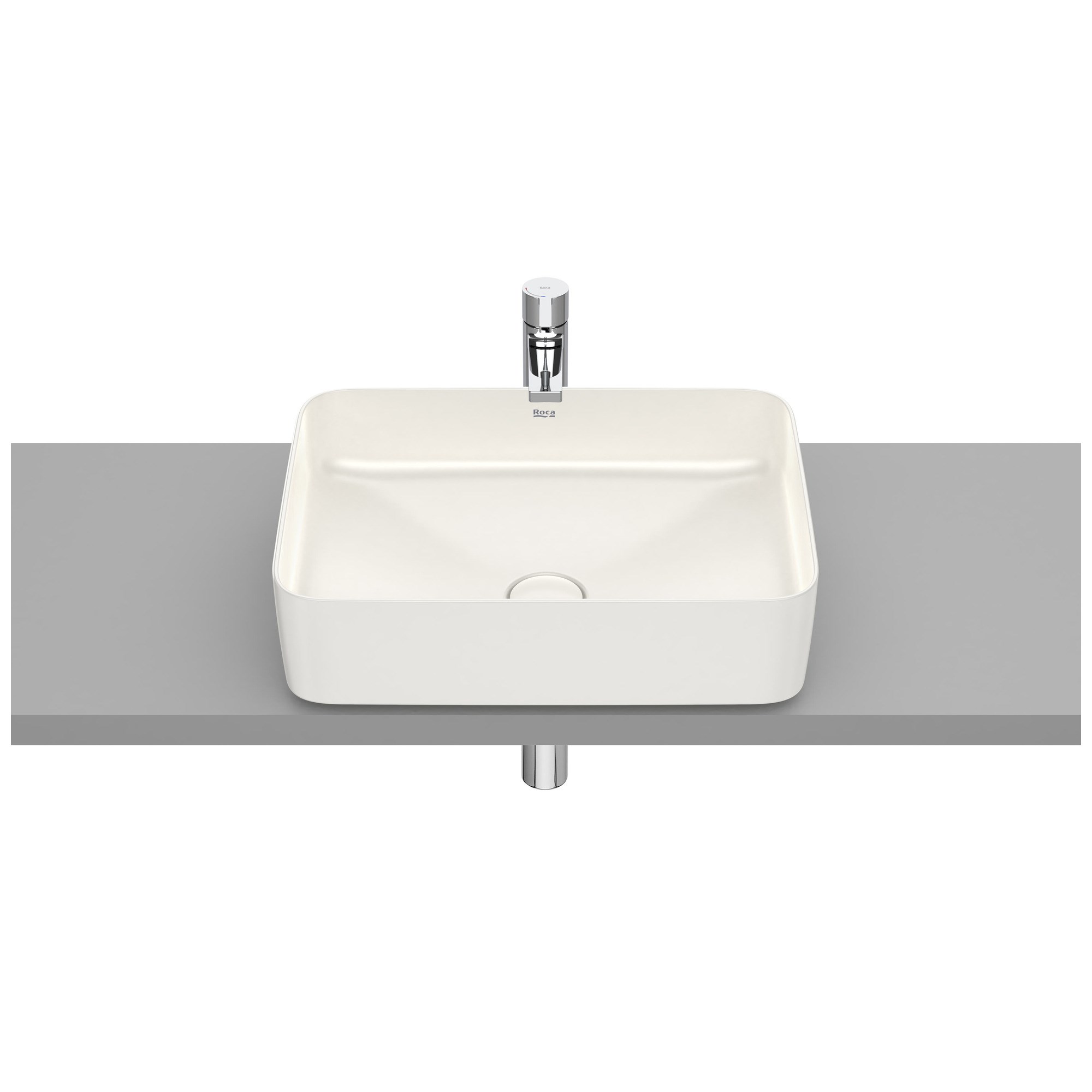 Roca Inspira Square FINECERAMIC® Tezgah Üstü Lavabo Bej 500 x 370 mm A327530650