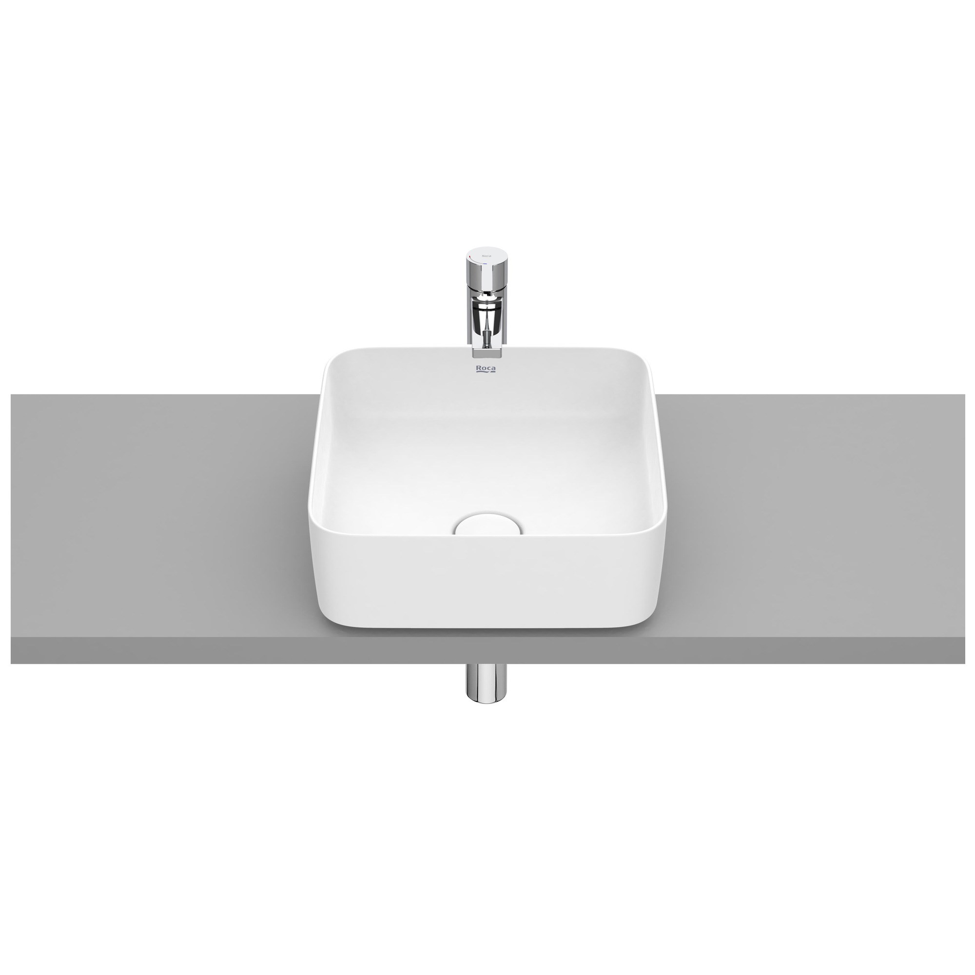 Roca Inspira Square FINECERAMIC® Tezgah Üstü Lavabo Mat Beyaz 370 x 370 mm A327532620