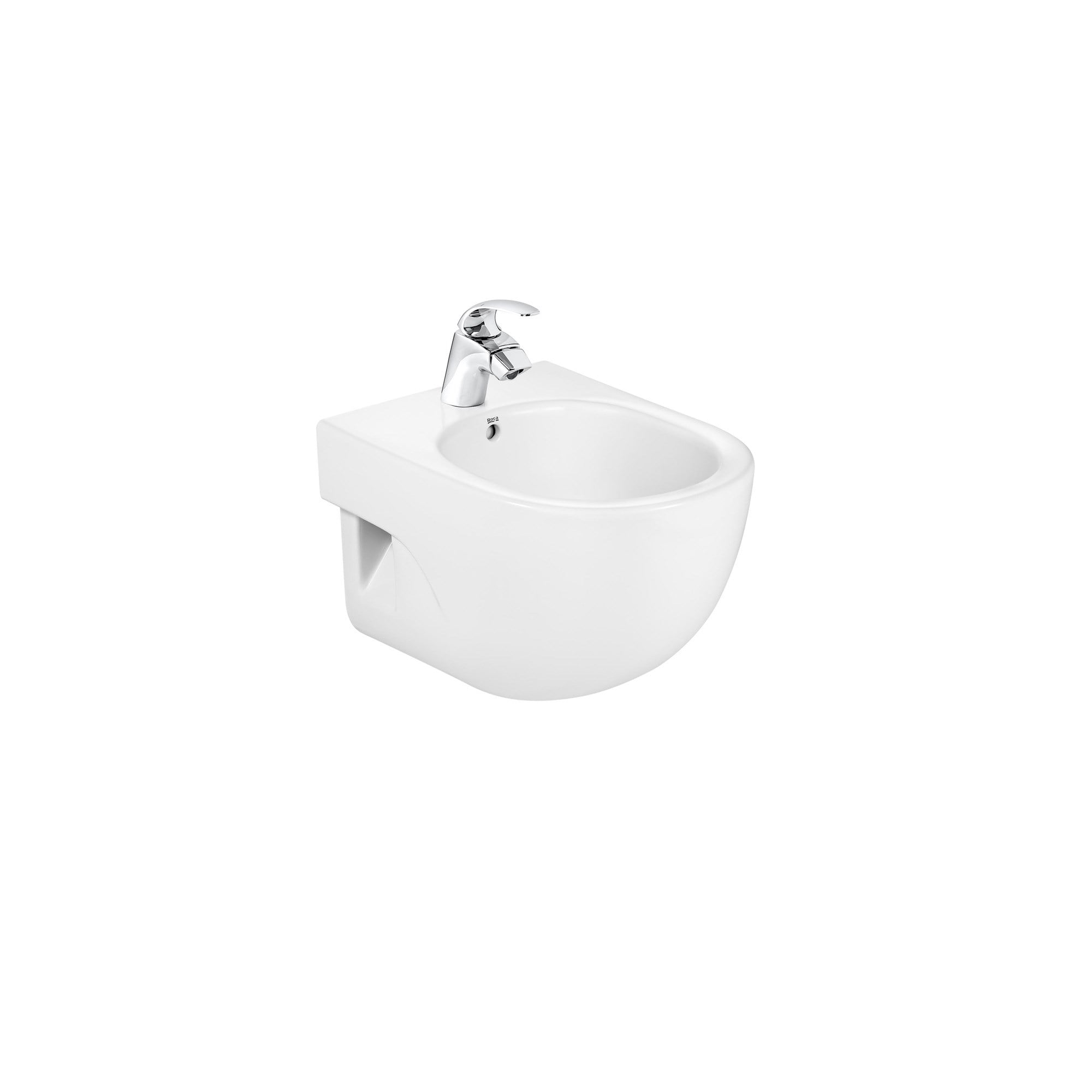 Roca Meridian Kompakt Kapaksız Asma Bide, Beyaz, 480 mm, Tek Batarya Delikli A357246000