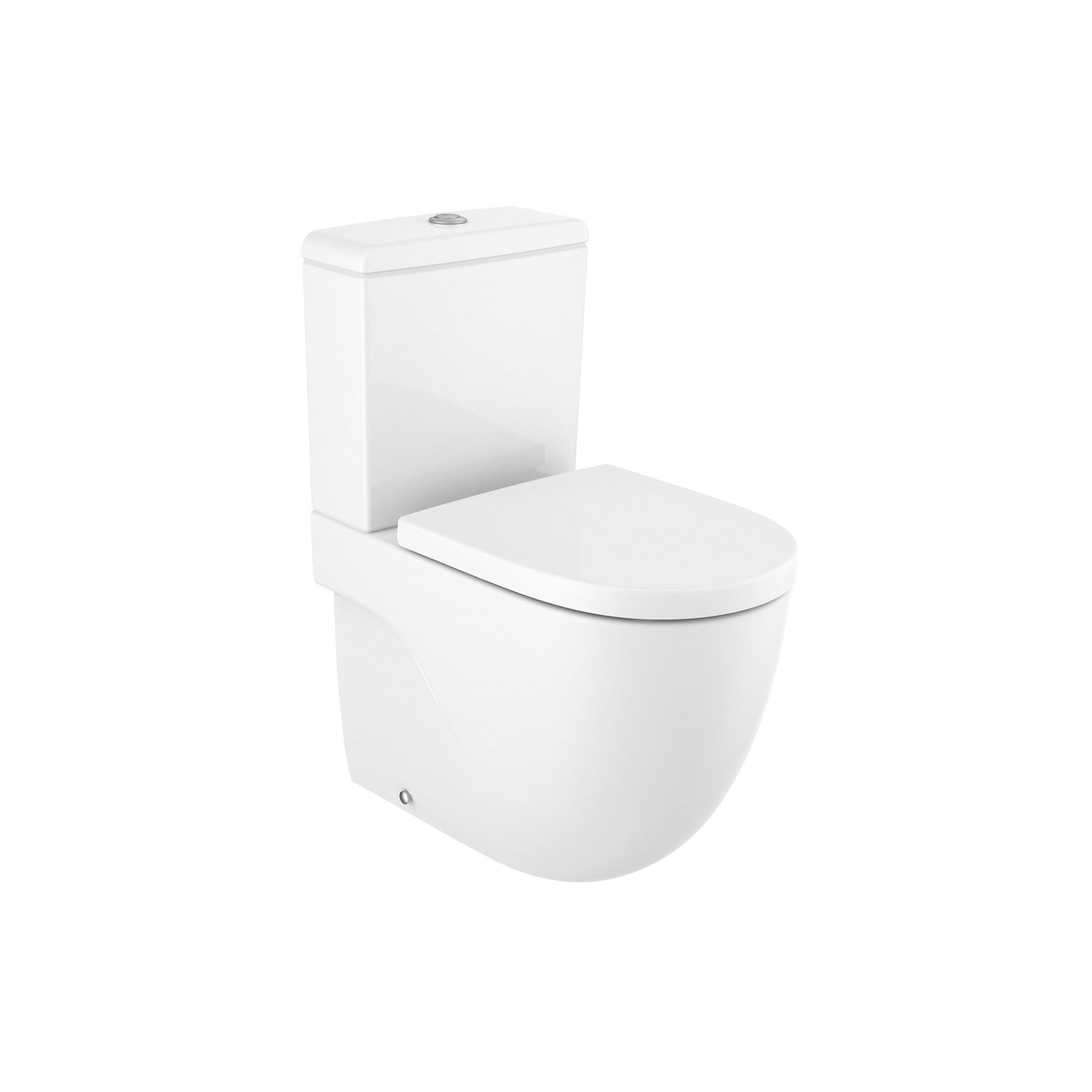 Roca Meridian Kompakt Yerden Klozet, Beyaz, 600 mm, Kanalsız, Çift Çıkışlı A34224L000