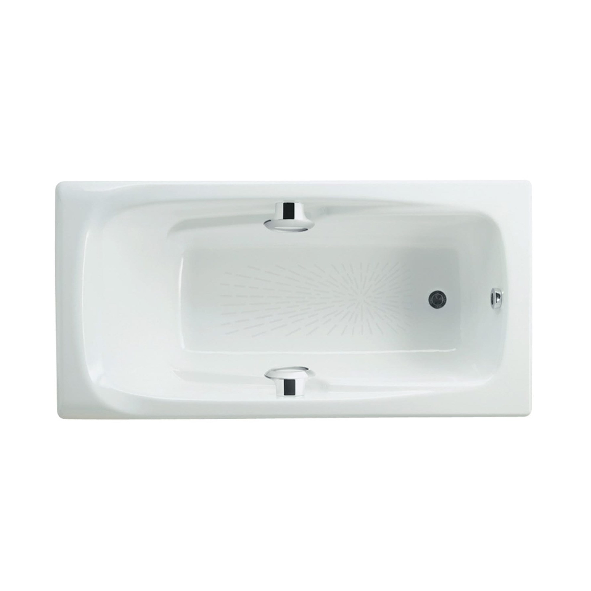 Roca Ming Kaymaz Tabanlı, 1700 x 850 mm, Tutamaklı, Dikdörtgen Demir Döküm Küvet A230270001