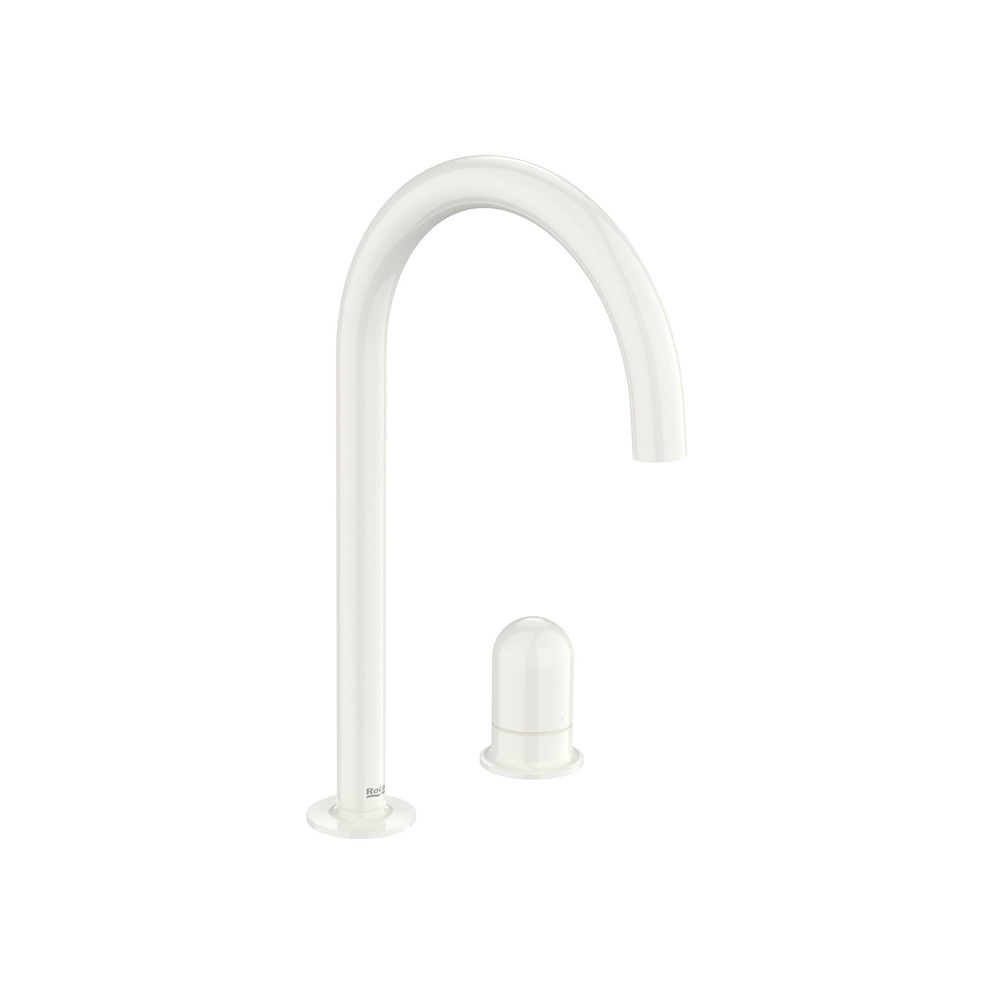 Roca NU LAVABO BATARYASI 2 DELIKLI DOME KUMANDA KOLU L SIZE GLOSSY WHITE A5A3W3FP30