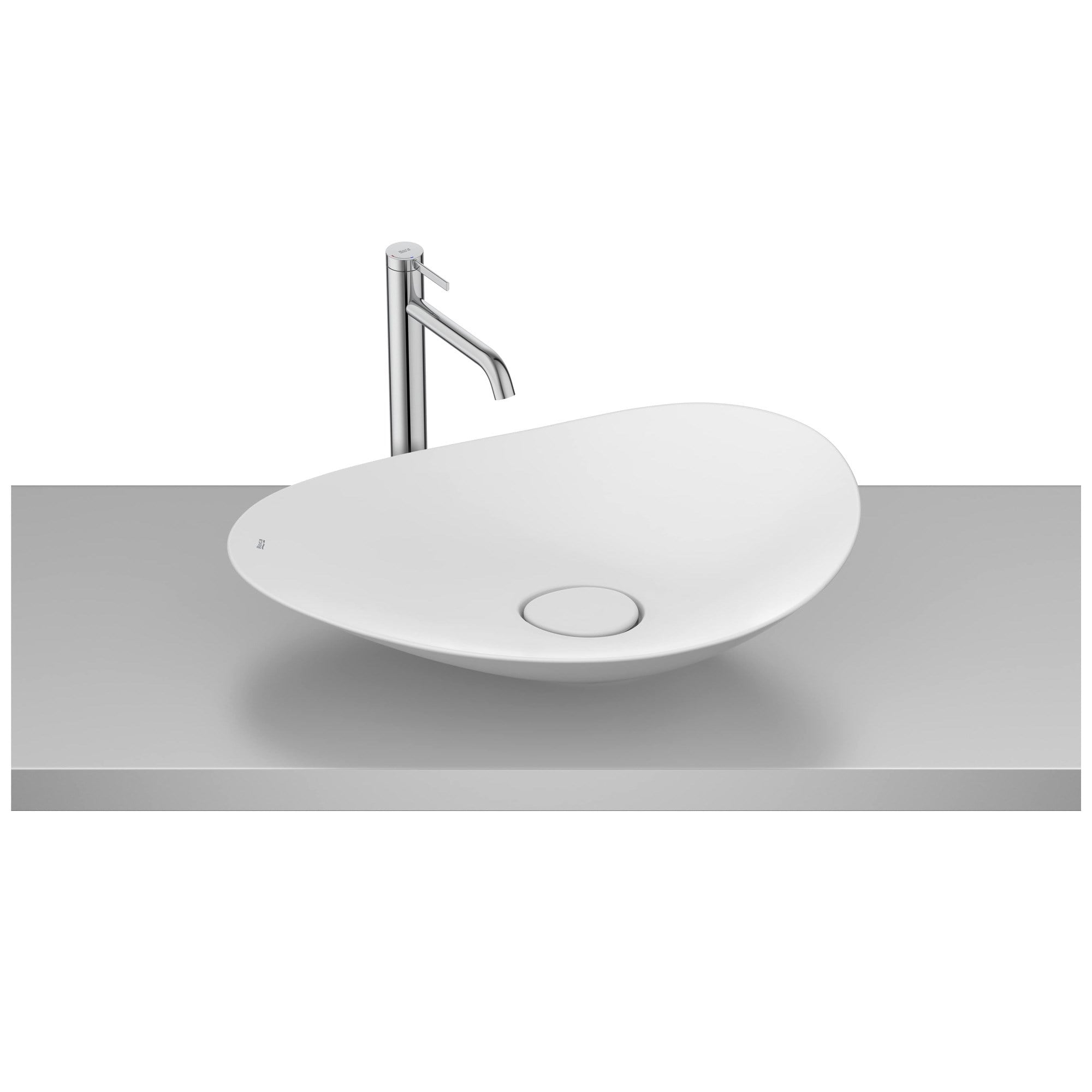 Roca Ohtake Tezgah Üstü Lavabo Mat Beyaz 625x385 A327A1P620