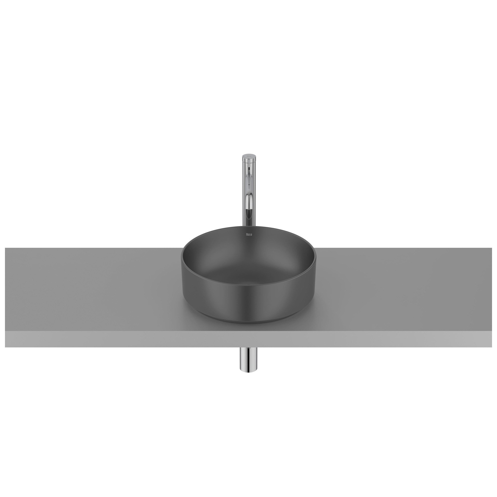 Roca ONA ROUND COUNTERTOP BASİN MATT BLACK 370 X 370 X 125 MM A32768J080