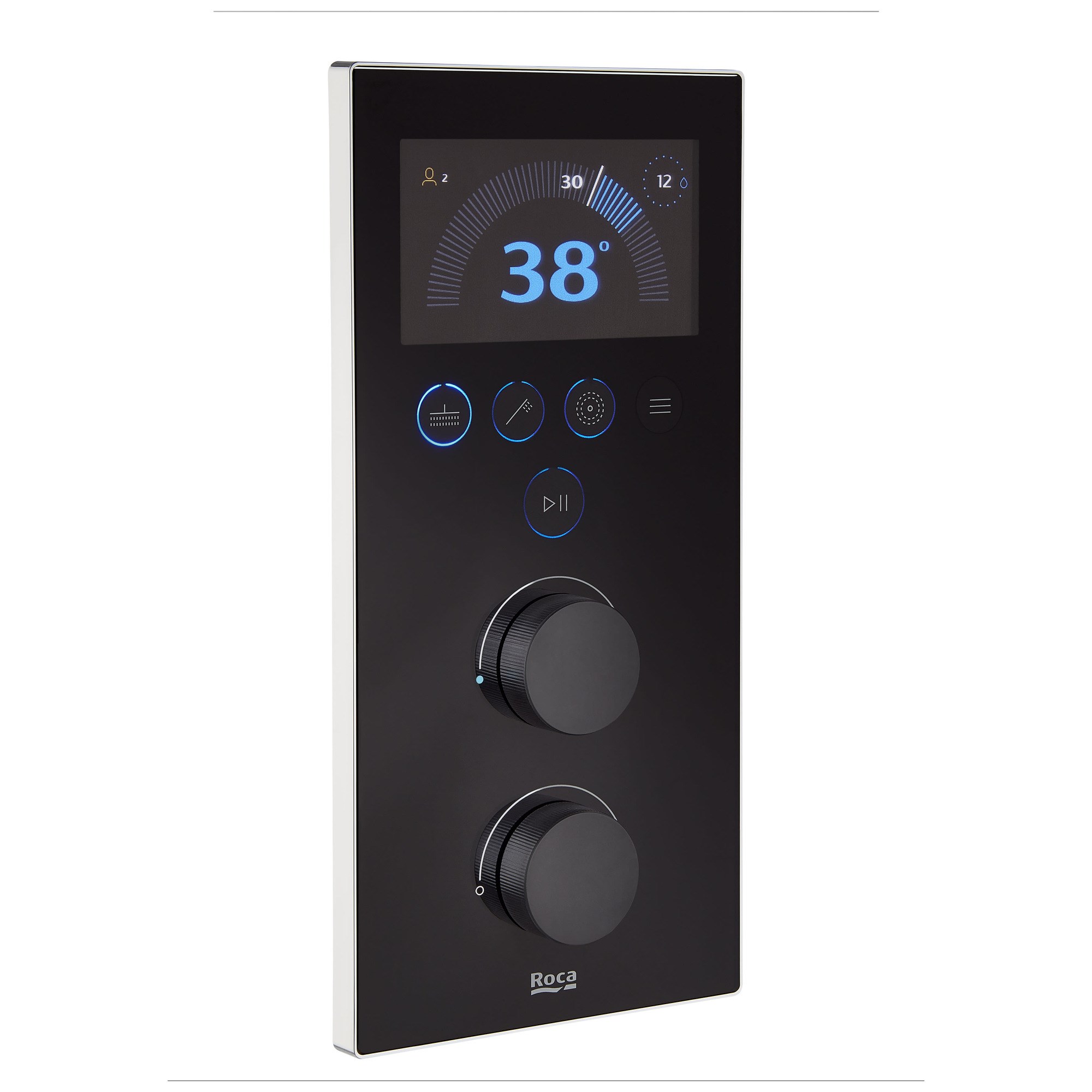 Roca Smart Shower Elektronik Termostatik Banyo Bataryası, Siyah, 230 V Elektrik ile Çalışır A5A104AC00