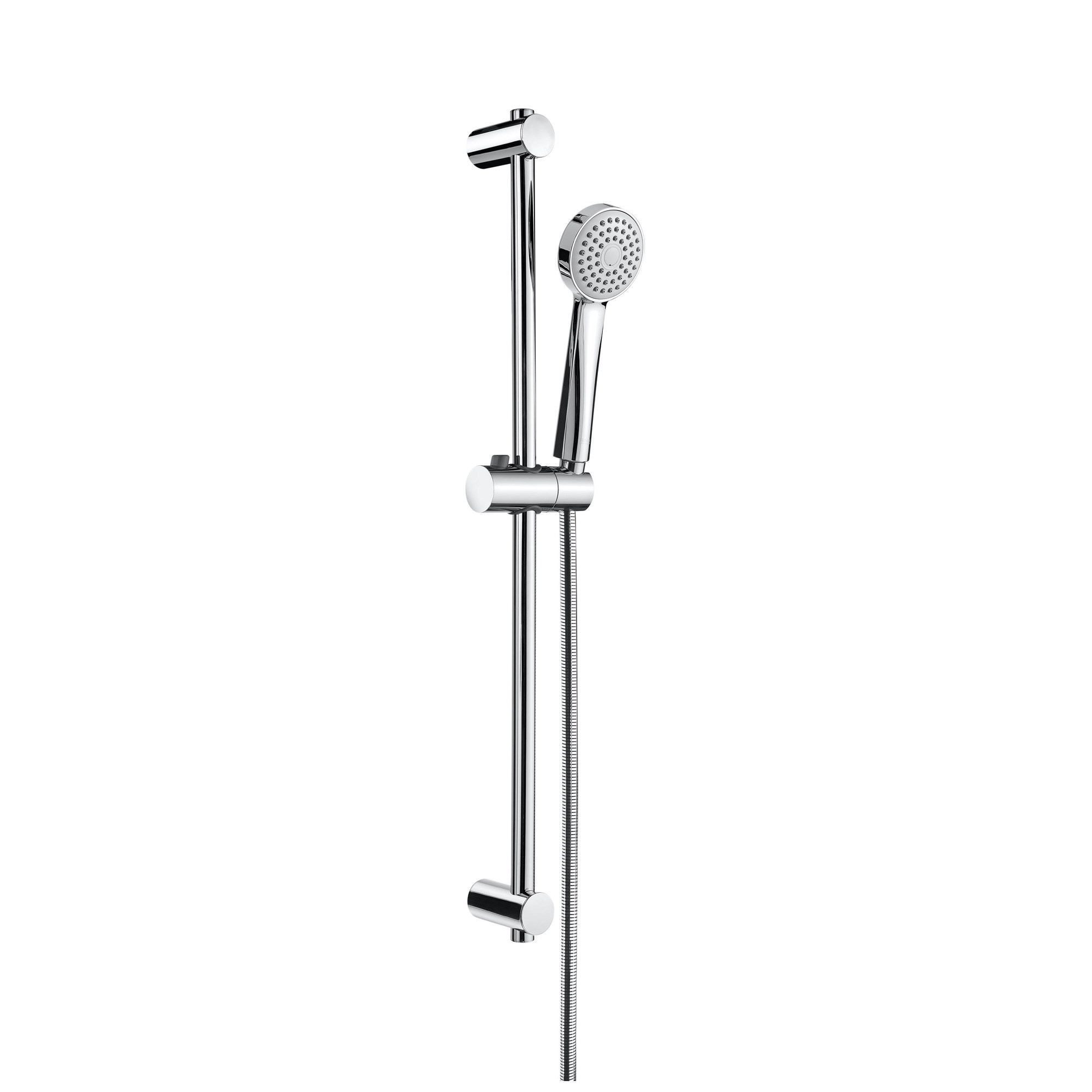 Roca Stella 3 Sürgülü El Duşu Seti Krom: 80mm Yuvarlak El Duşu, 700mm Sürgü Takımı, 1.7 Silverflex Hortum A5B9403C00