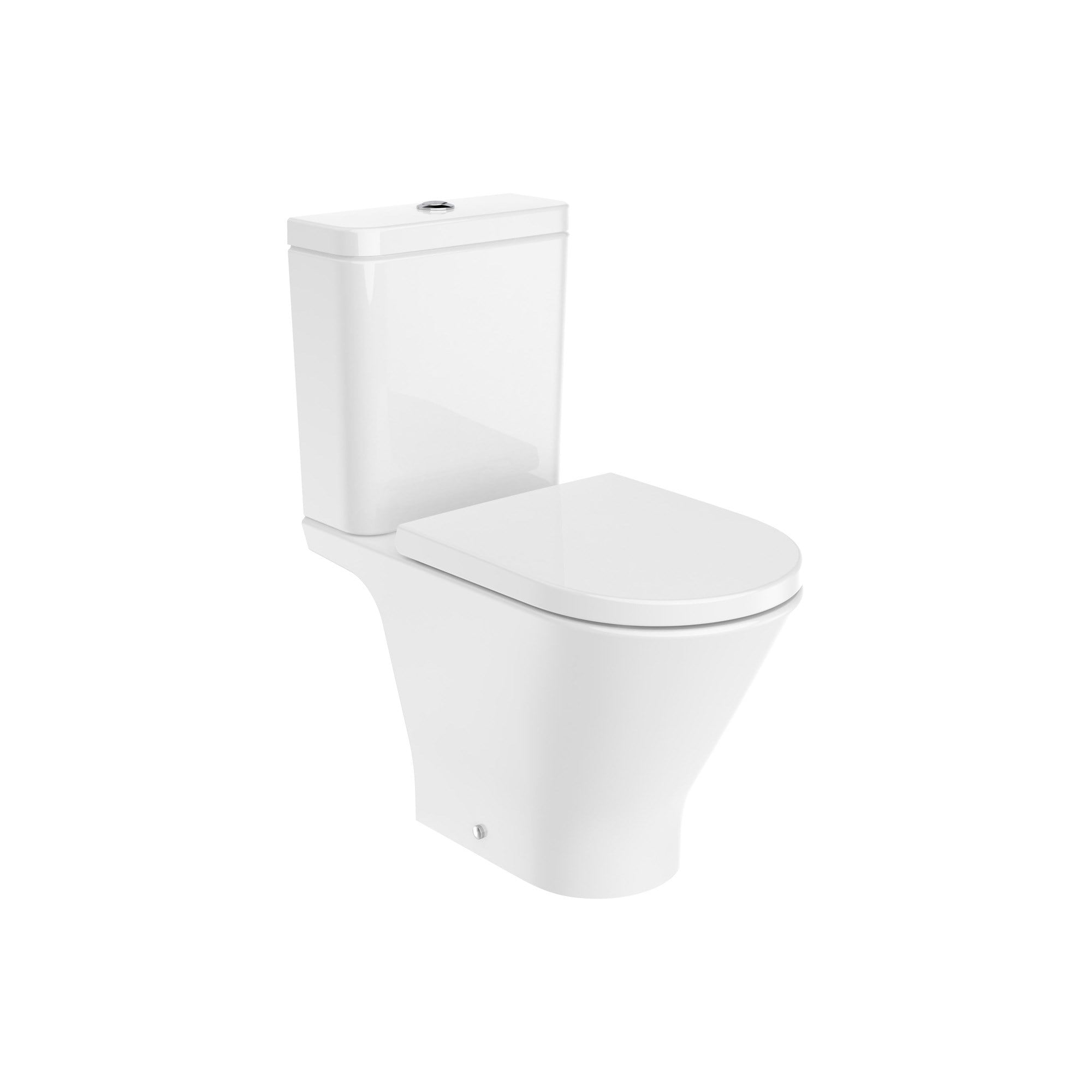 Roca The Gap Round Yerden Klozet, Beyaz, 655 mm, Kanalsız, Çift Çıkışlı A3420N8000