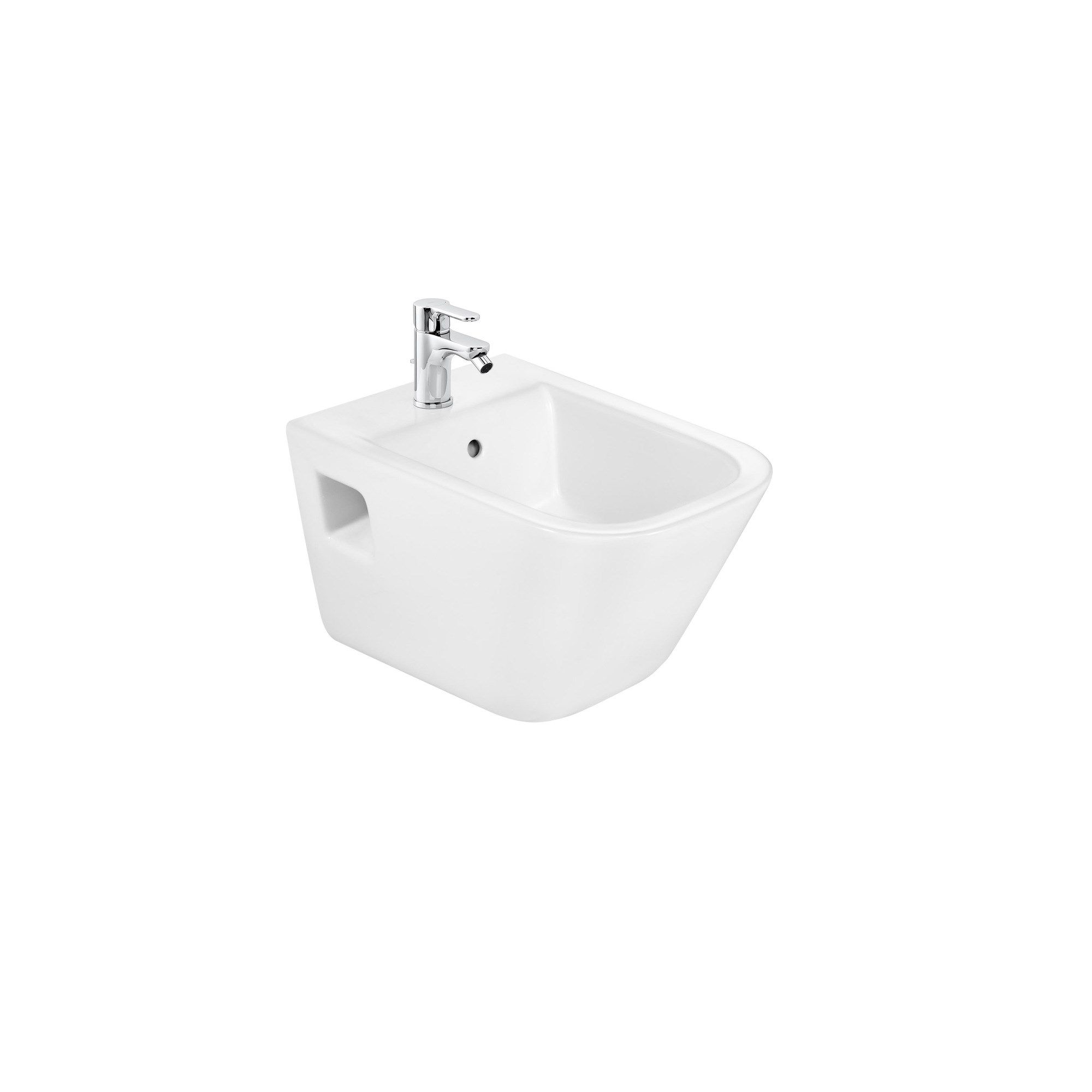 Roca The Gap Square Asma Bide, Beyaz, 540 mm, Tek Batarya Delikli A357475000