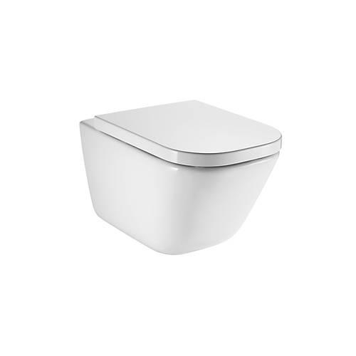Roca The Gap Square Asma Klozet Beyaz 540 mm, Kanalsız, Yatay Çıkışlı A34647L000 - A34647L000