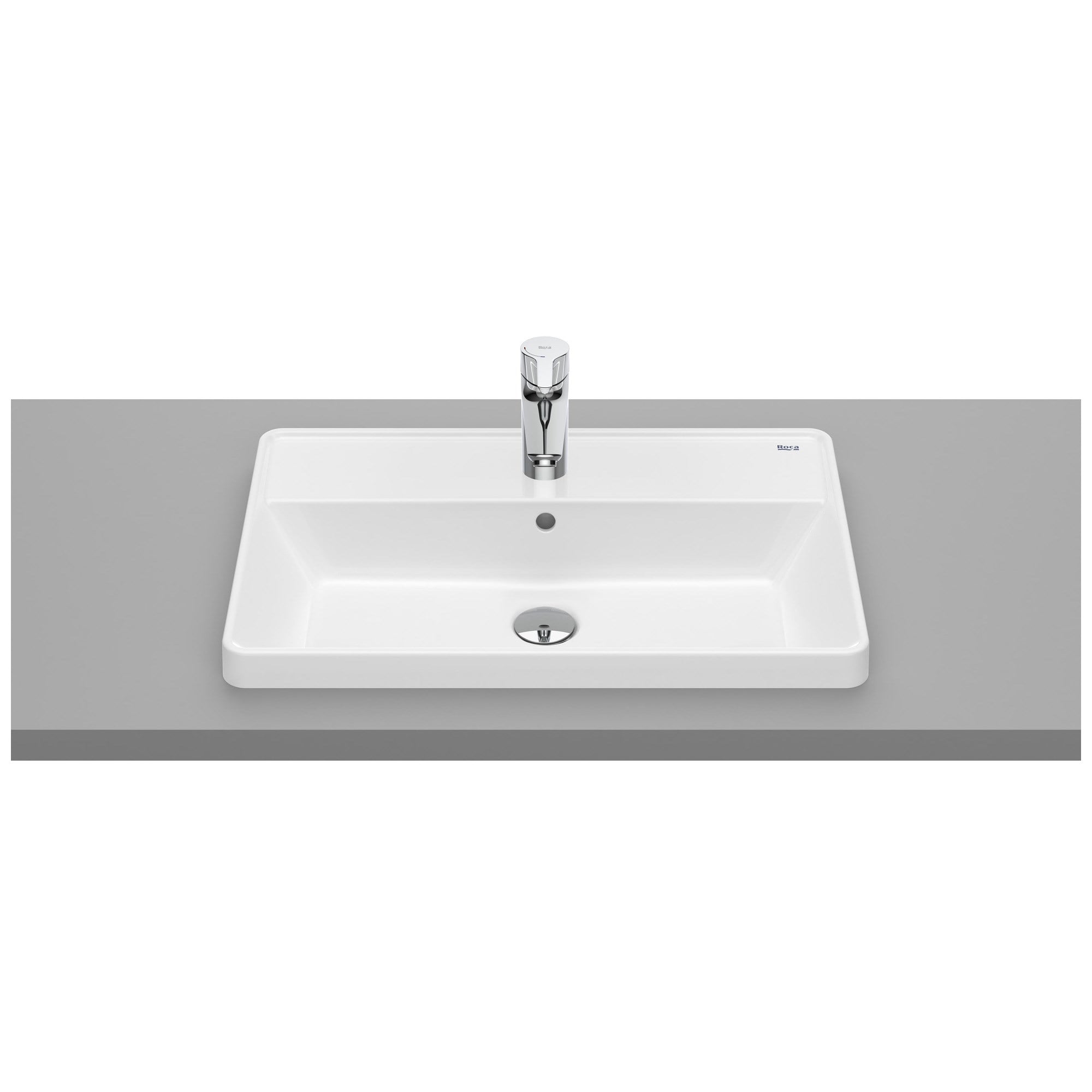 Roca The Gap Square Tezgah Üstü Gömme Lavabo Beyaz 600 x 390 mm A3270YA000