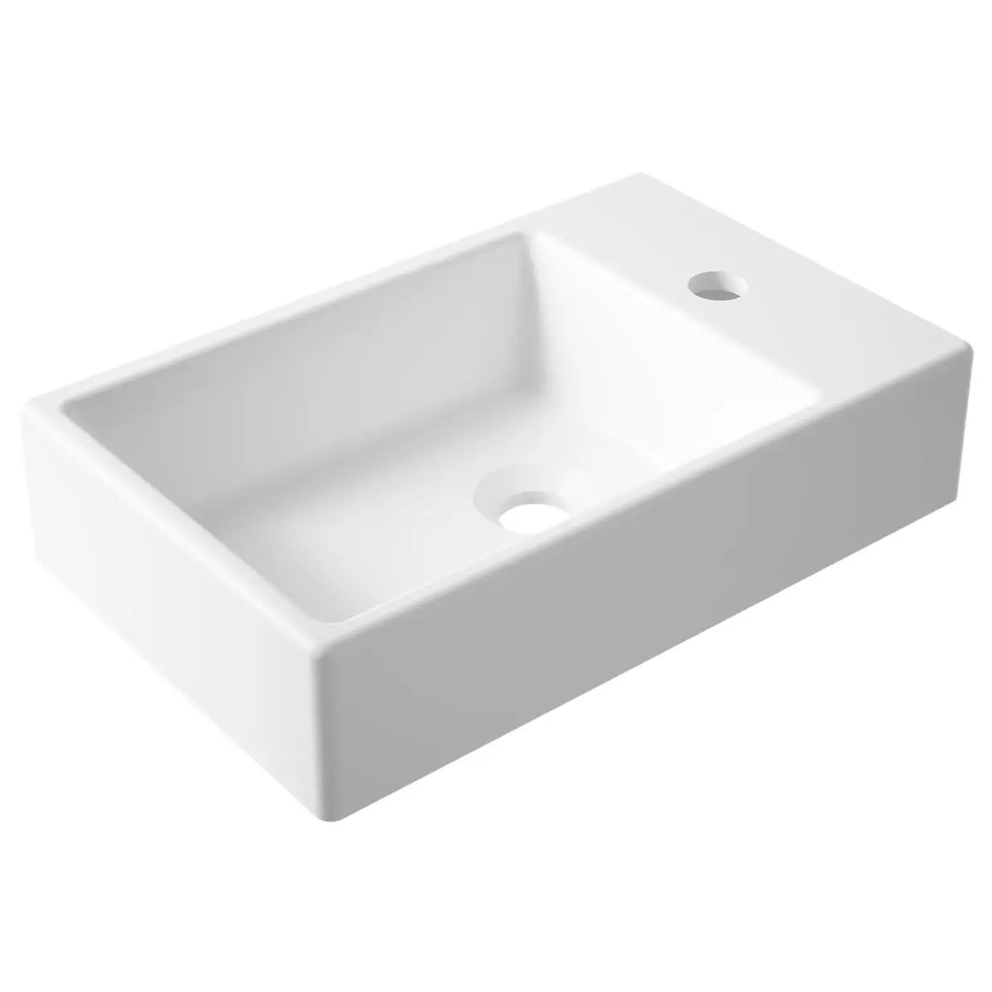Serel Minimal Tezgah Üstü Dikdörtgen Lavabo (28 x 45 cm) 2049TXS110H