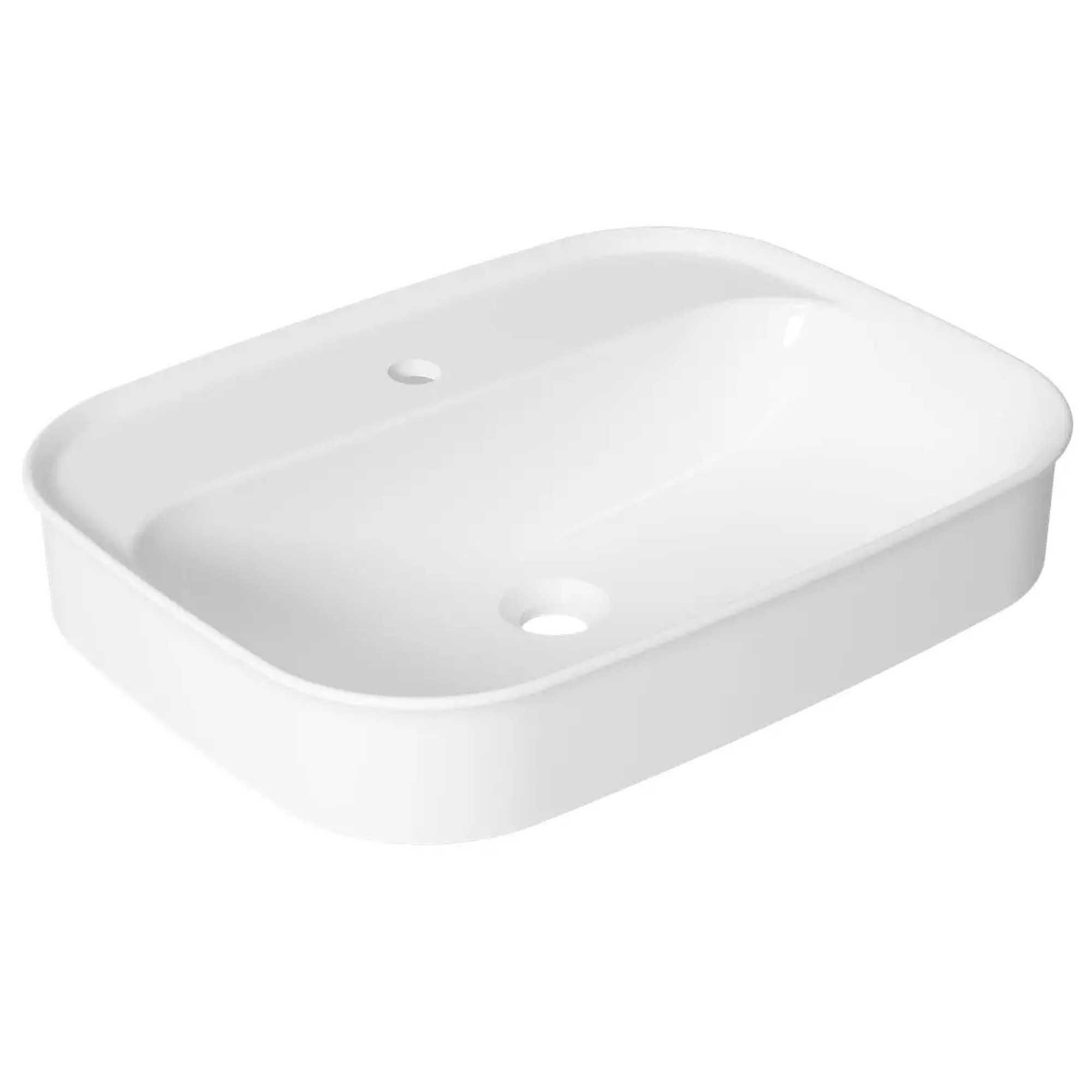 Serel Nita Köşeli Batarya Delikli Tezgah Üstü Lavabo (46 x 60 cm) 2069TXS110H