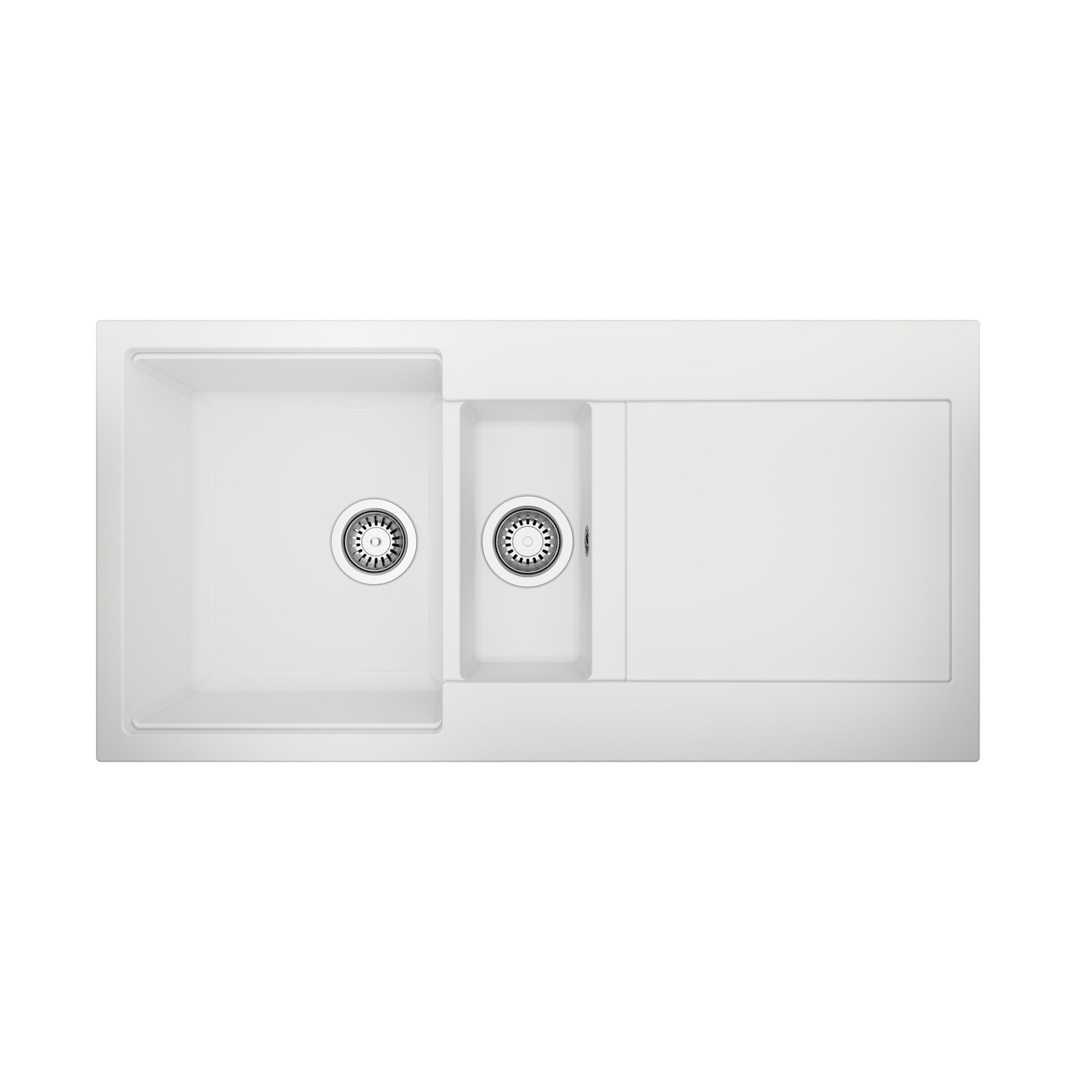 Teka Clivo 60 B-TQ 1½B 1D Plus 1,5 Hazneli Granit Eviye Mermer Beyaz 115380004