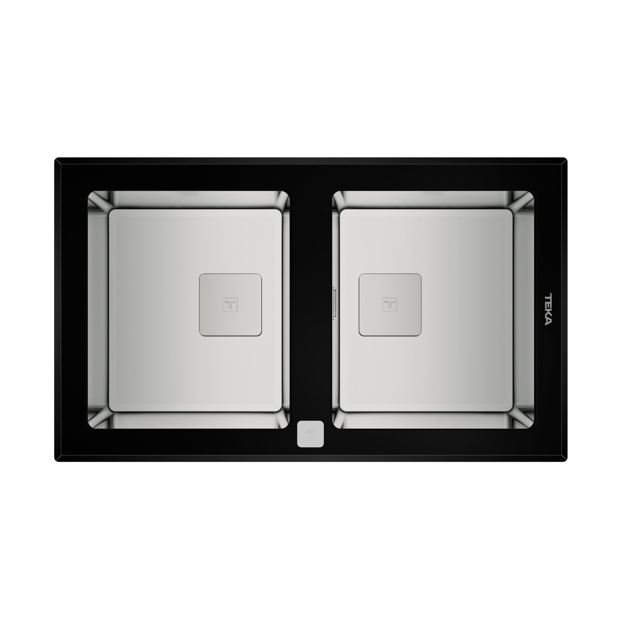 Teka Diamond RS15 2B 86 (WST BLACK) Çift Hazneli Cam Eviye Siyah Cam 115030017