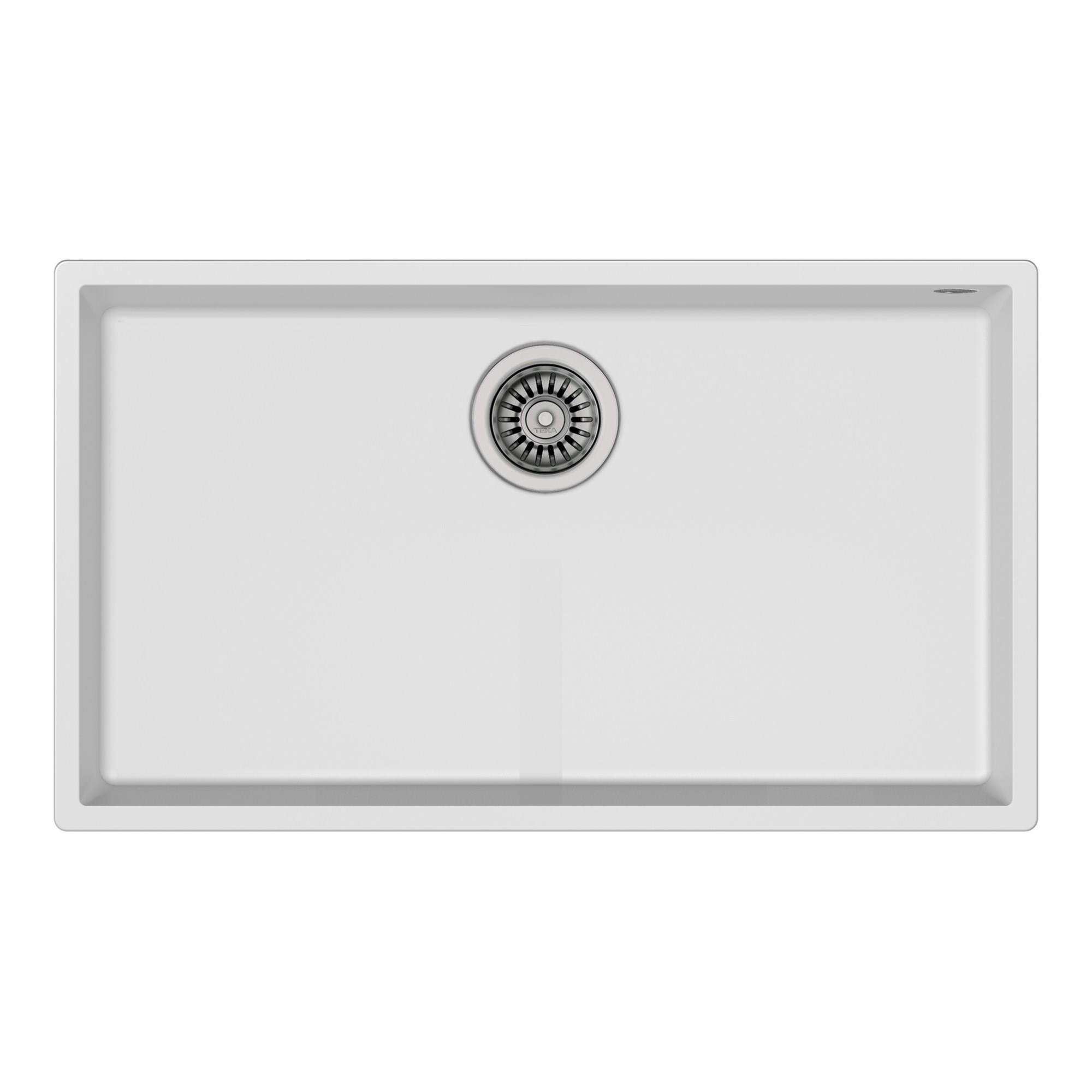 Teka Square 72.40 TG Tek Hazneli Tezgahaltı Granit Eviye Beyaz 115230019