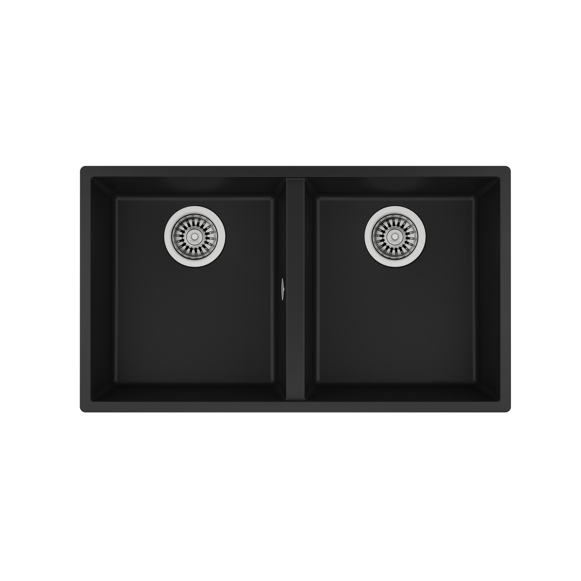 Teka Square 760 TG Çift Hazneli Tezgahaltı Granit Eviye Siyah 115260024