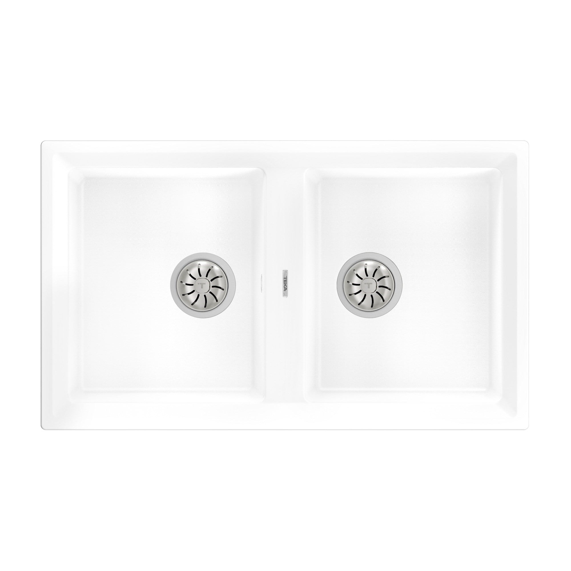 Teka Stone 90 B-TG 2B Çift Hazneli Granit Eviye Beyaz 115260005