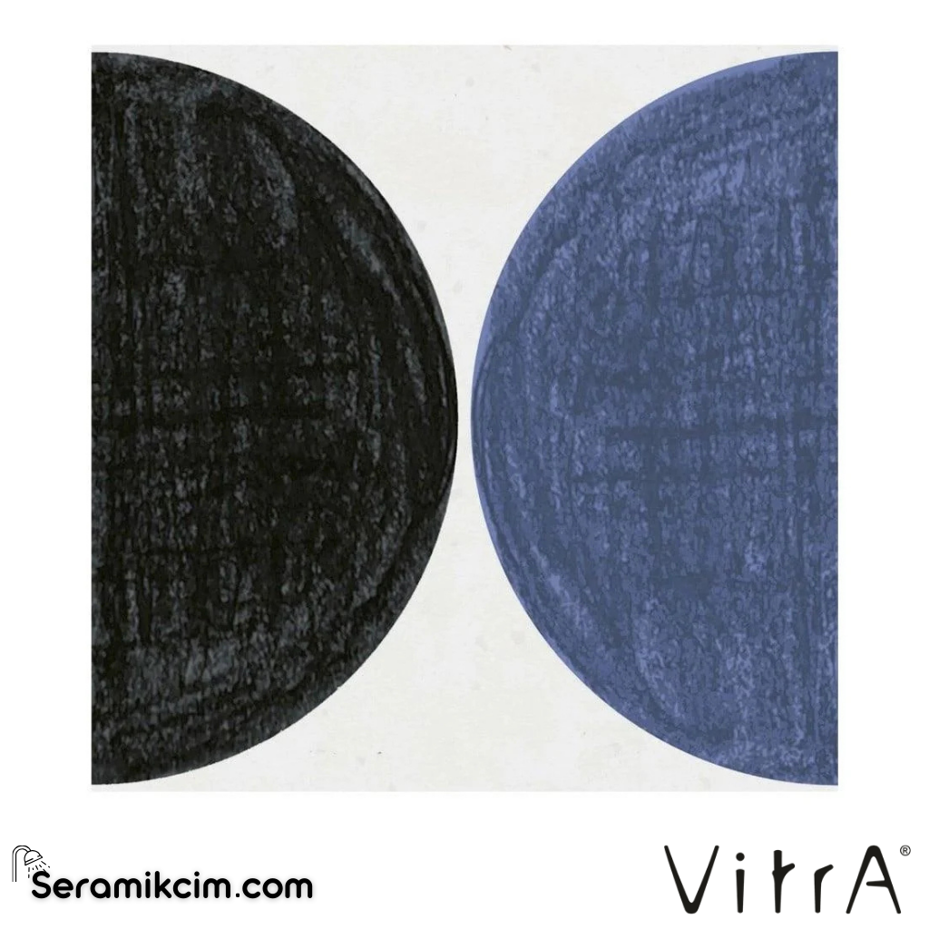 Vitra 15X15 Atelier 01 Royal Mavi&Siyah Daire Mat K95080200001VTE0 - K95080200001VTE0